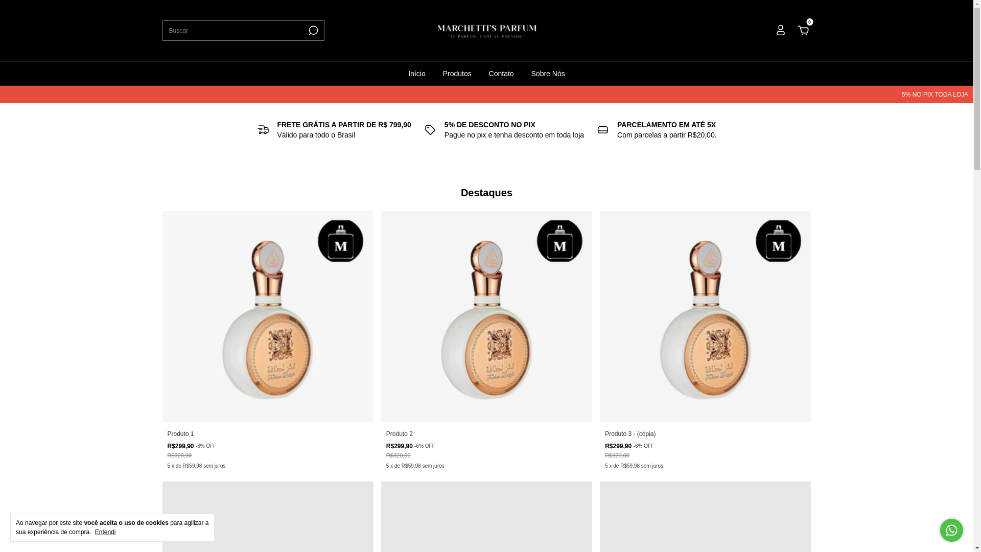 website screenshot of https://marchettiparfam.com.br/