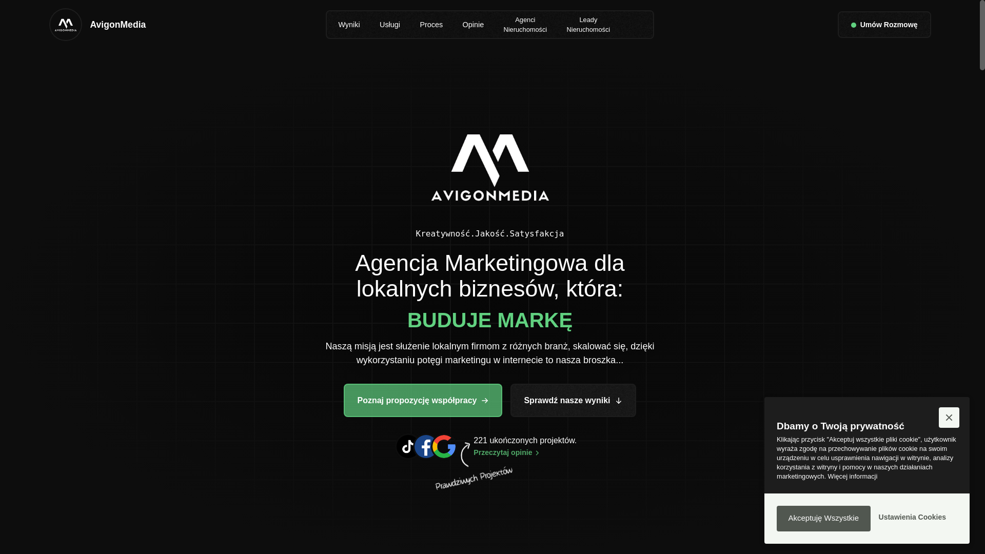 website screenshot of https://avigonmedia.pages.dev/