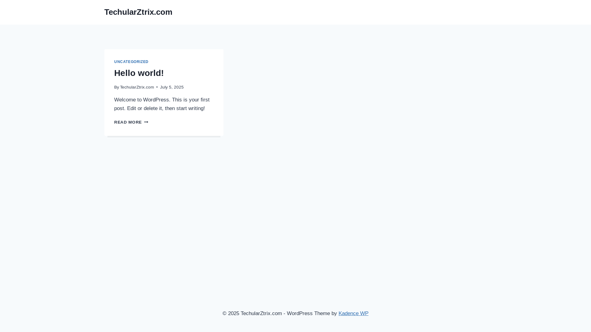 website screenshot of https://techularztrix.com/