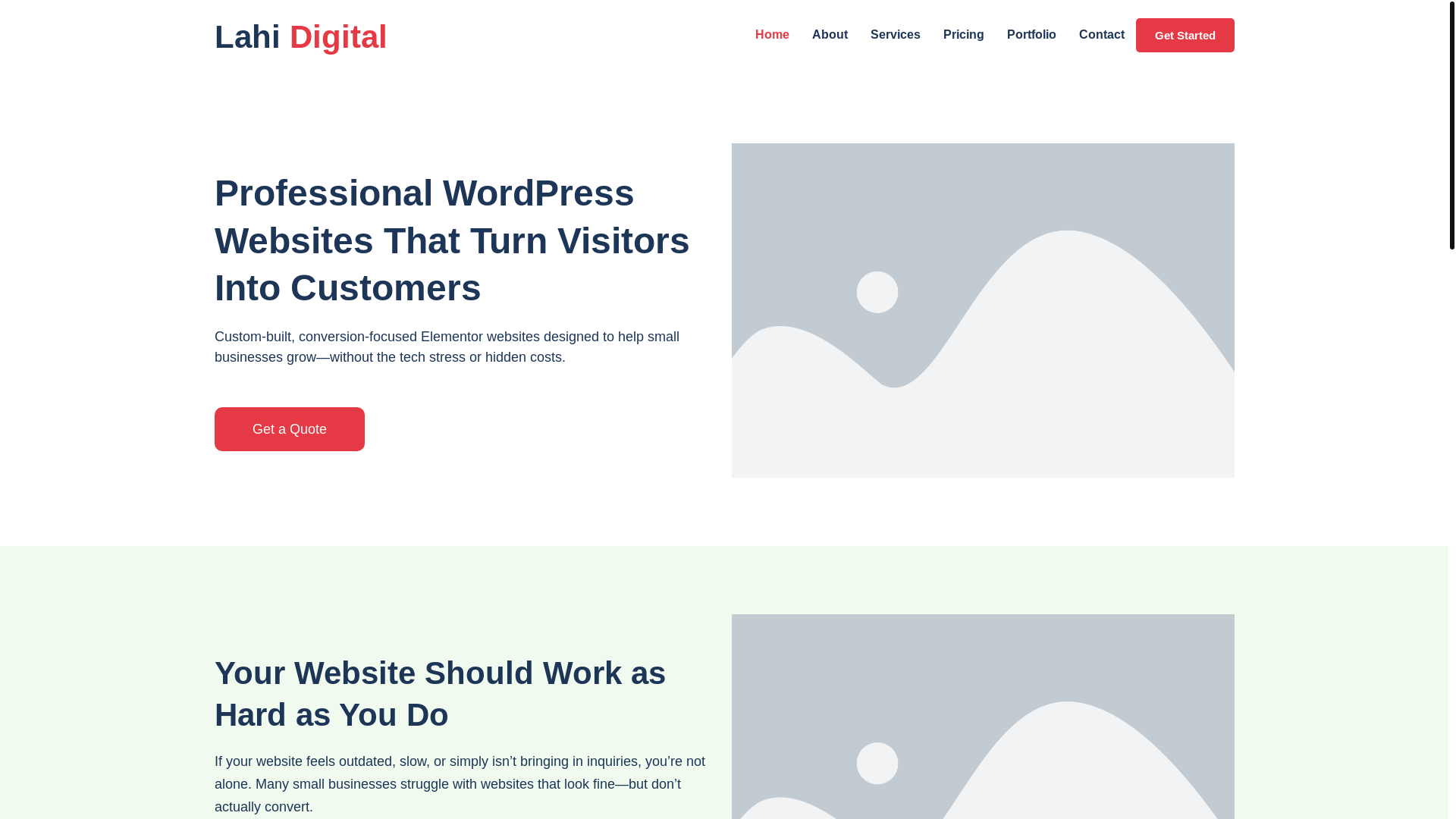 website screenshot of https://lahi.digital/