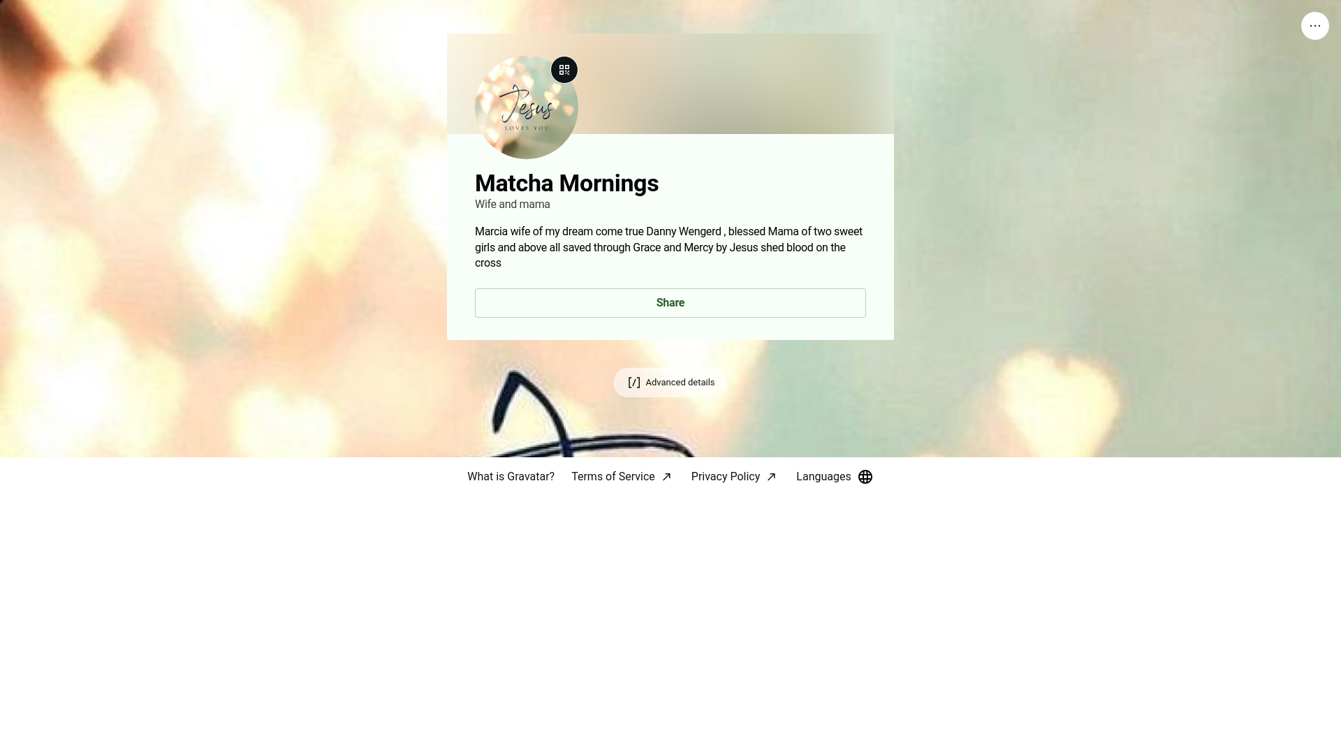 website screenshot of https://marciawengerd.link/