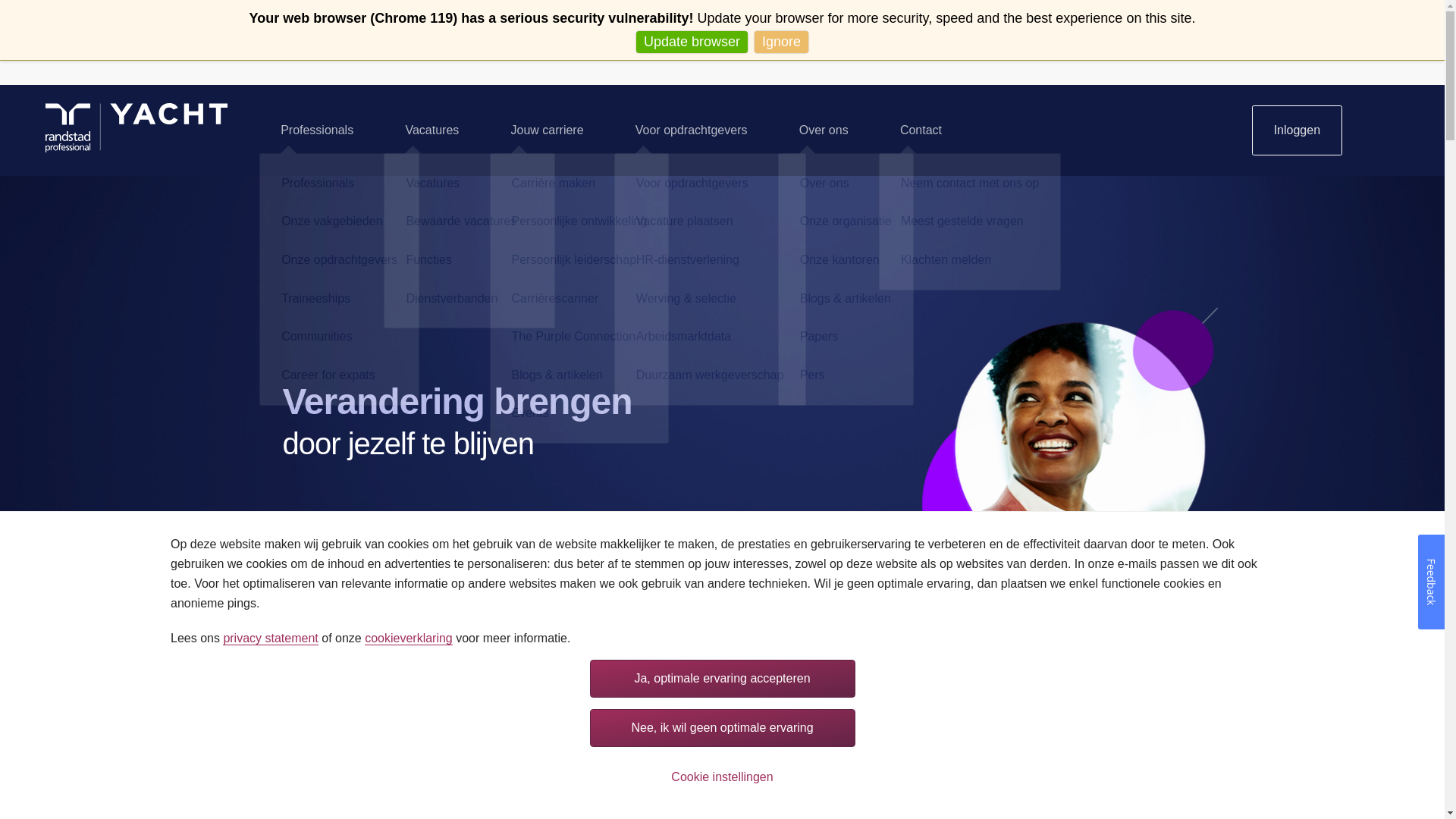 website screenshot of https://www.yacht.nl/