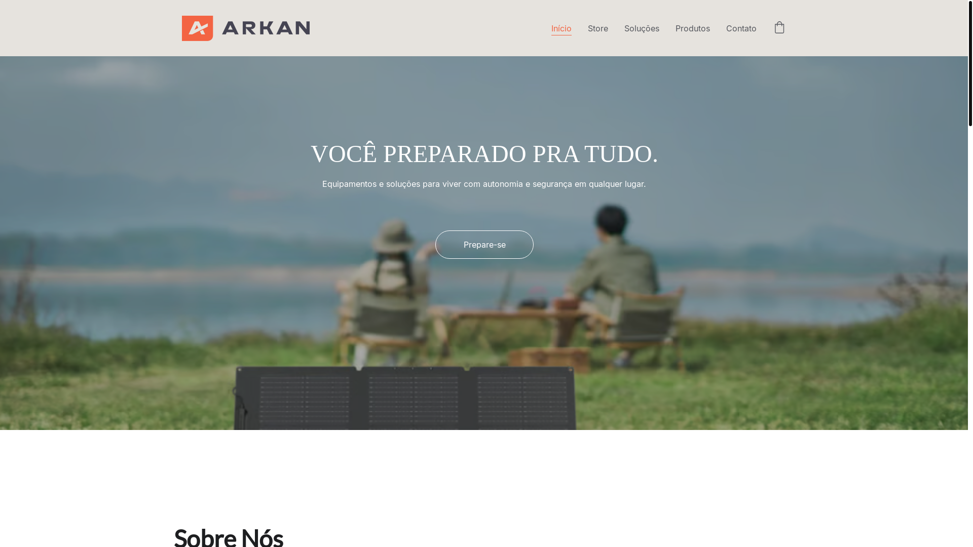 website screenshot of https://arkanloja.com.br/