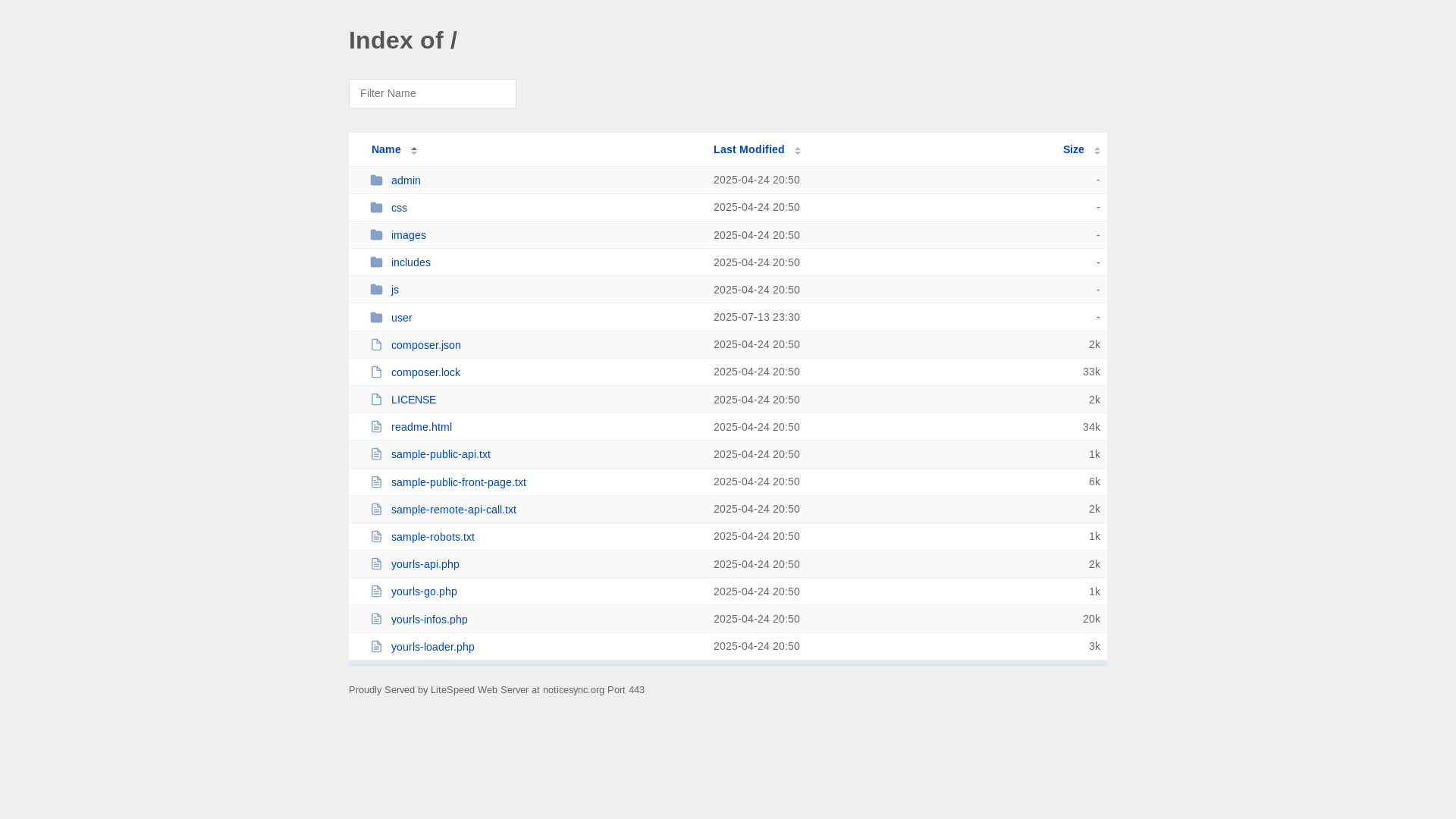 website screenshot of https://noticesync.org/