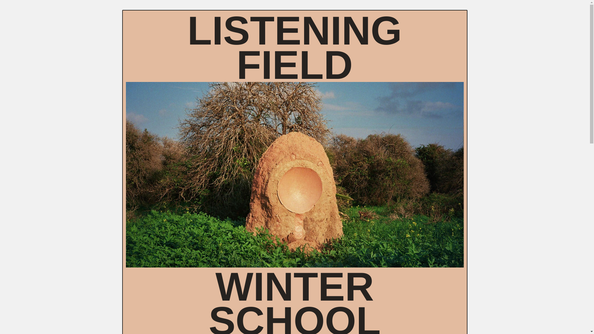 website screenshot of https://listeningfield.be/