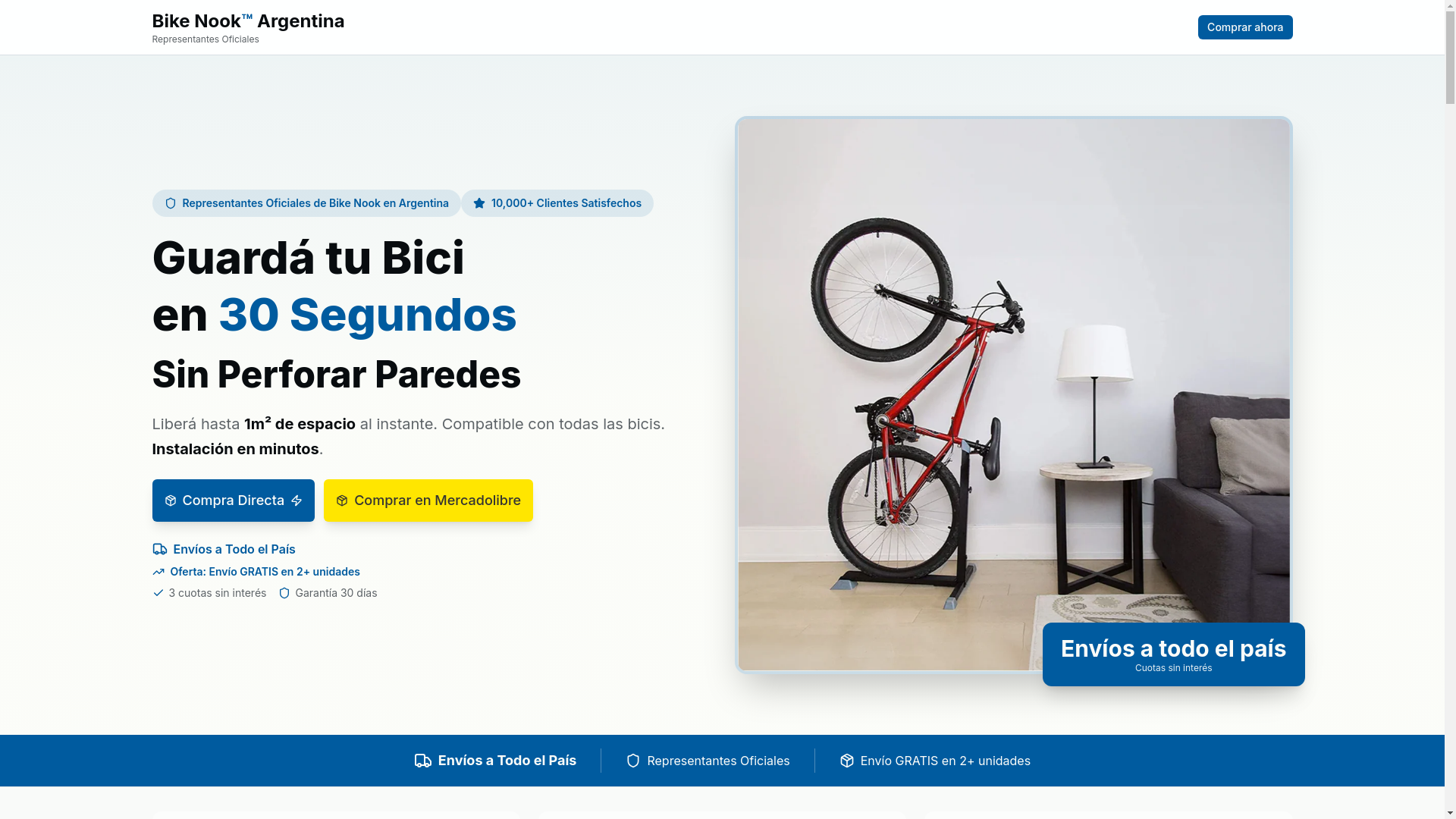 website screenshot of https://bikenook.com.ar/