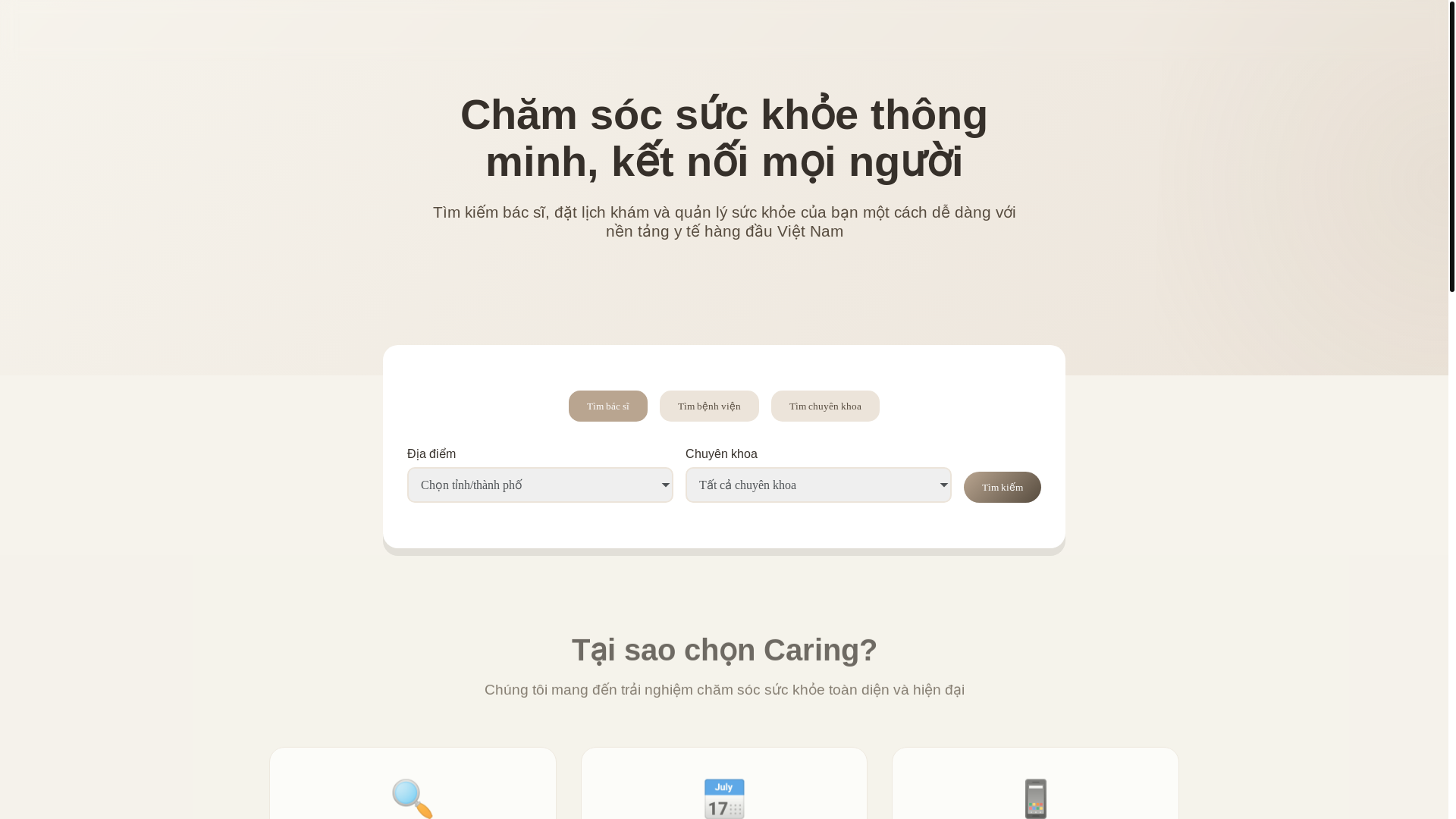 website screenshot of https://caringvn.pages.dev/