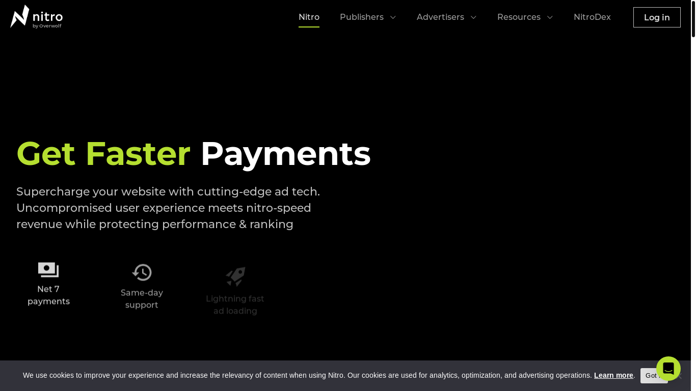 website screenshot of https://nitropay.com/