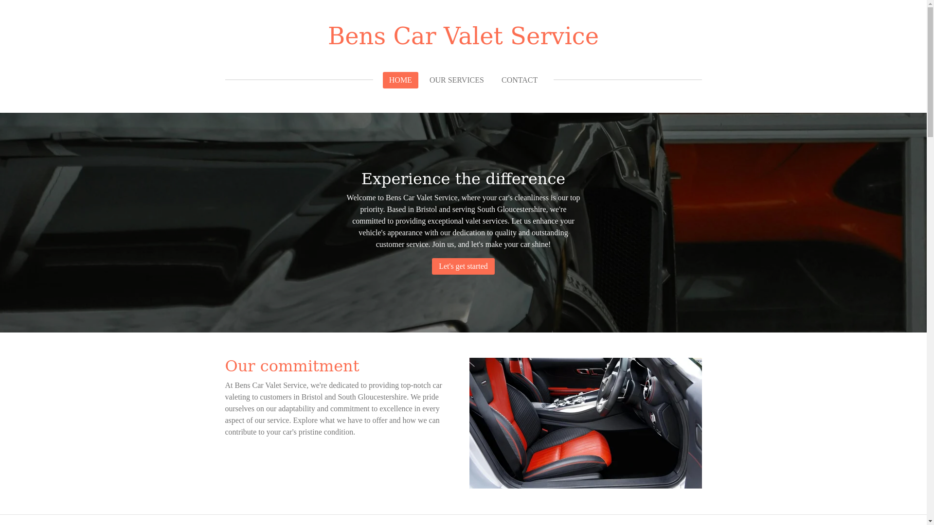 website screenshot of https://bens-carvalet-service.co.uk/