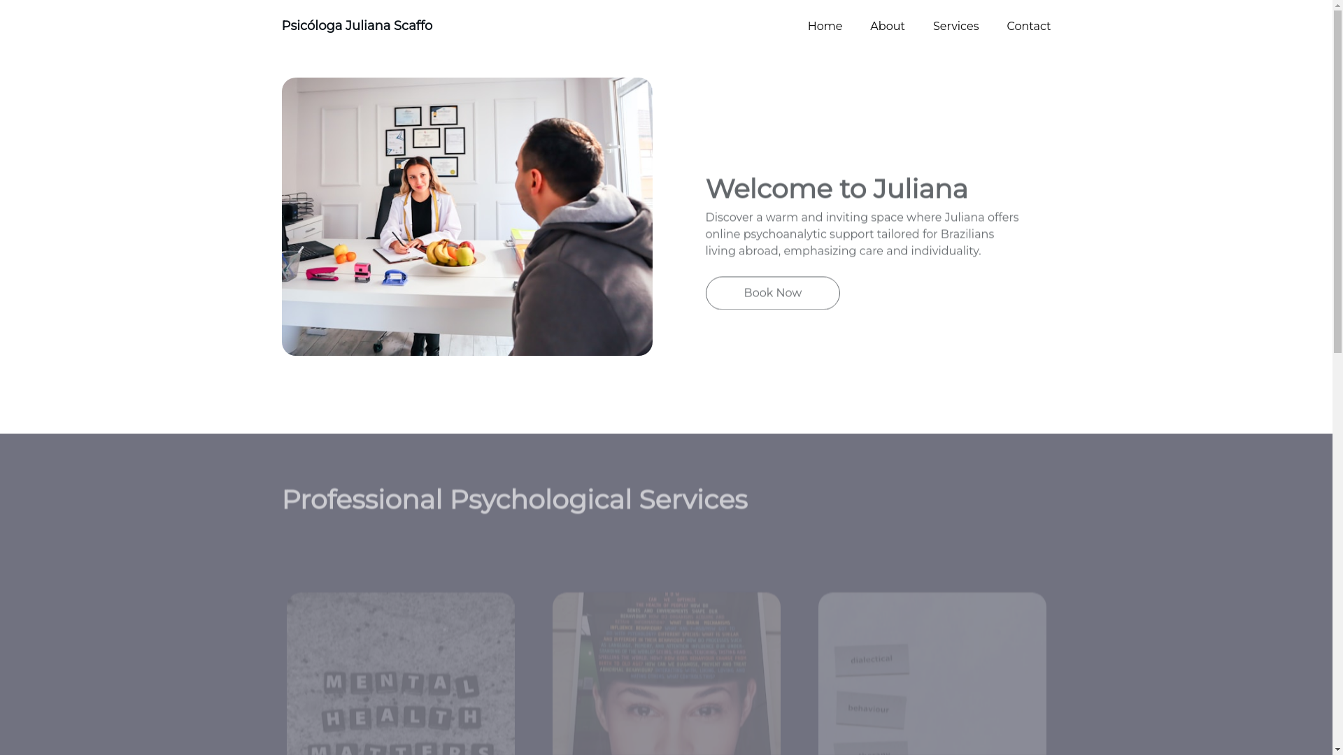 website screenshot of https://psijulianascaffo.com.br/
