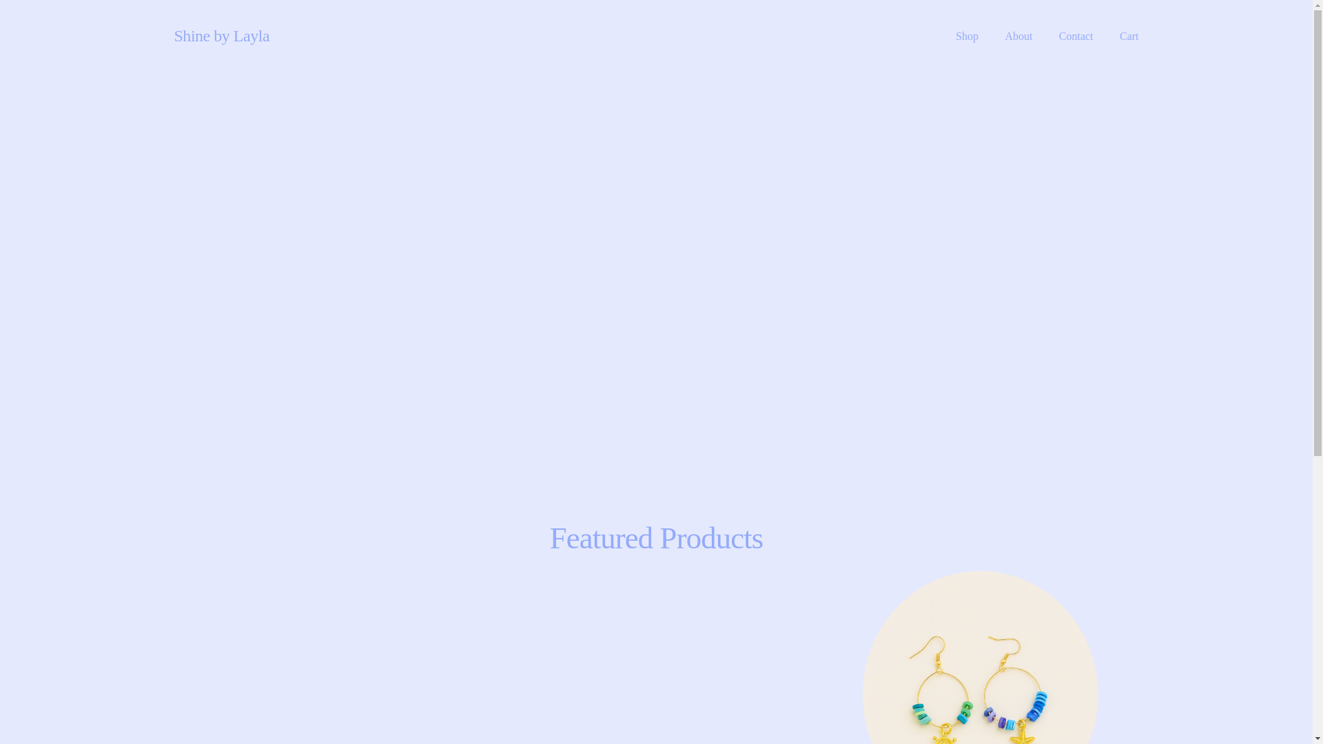 website screenshot of https://shinebylayla.com/
