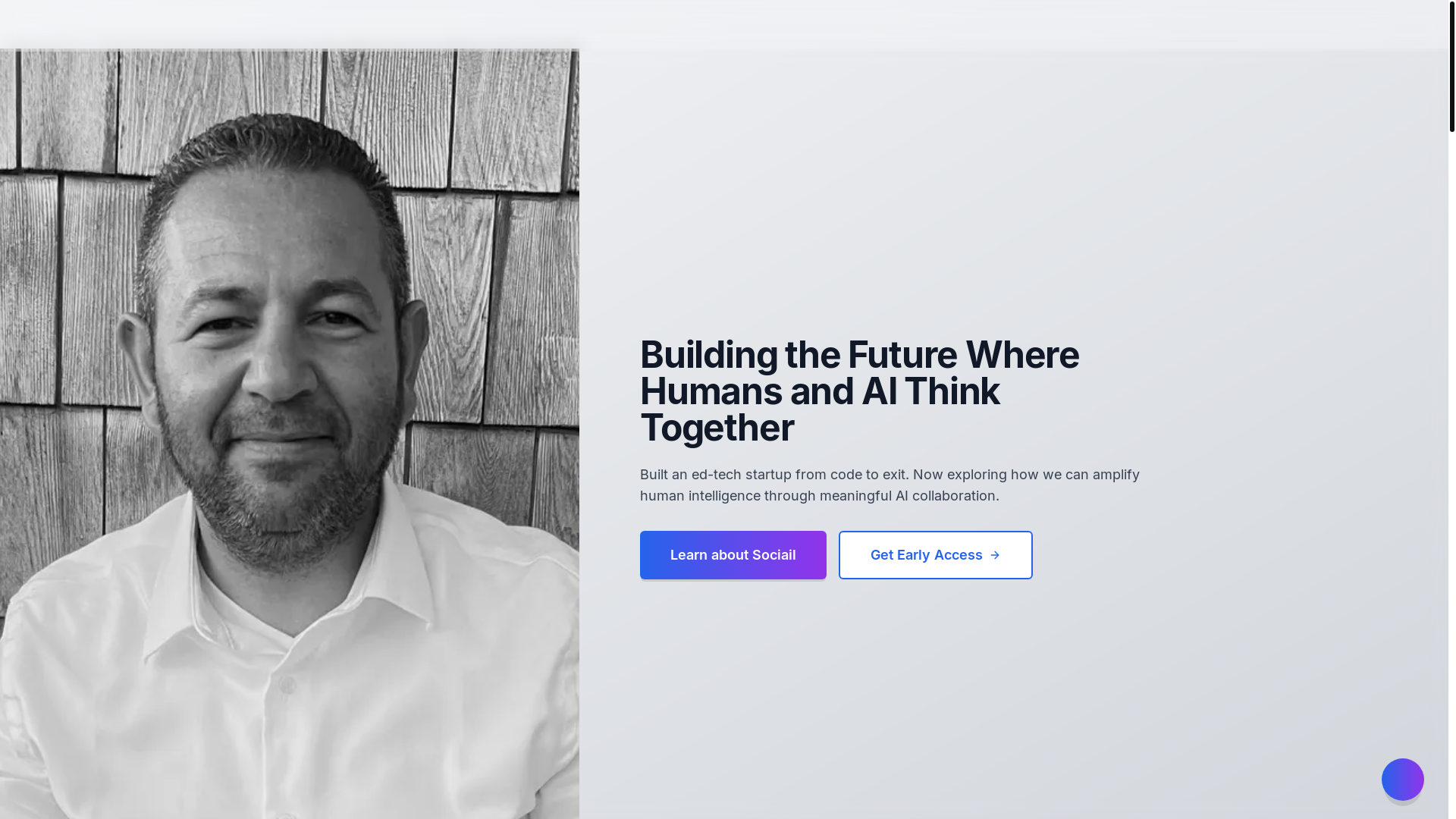 website screenshot of https://humanfirstainative.com/