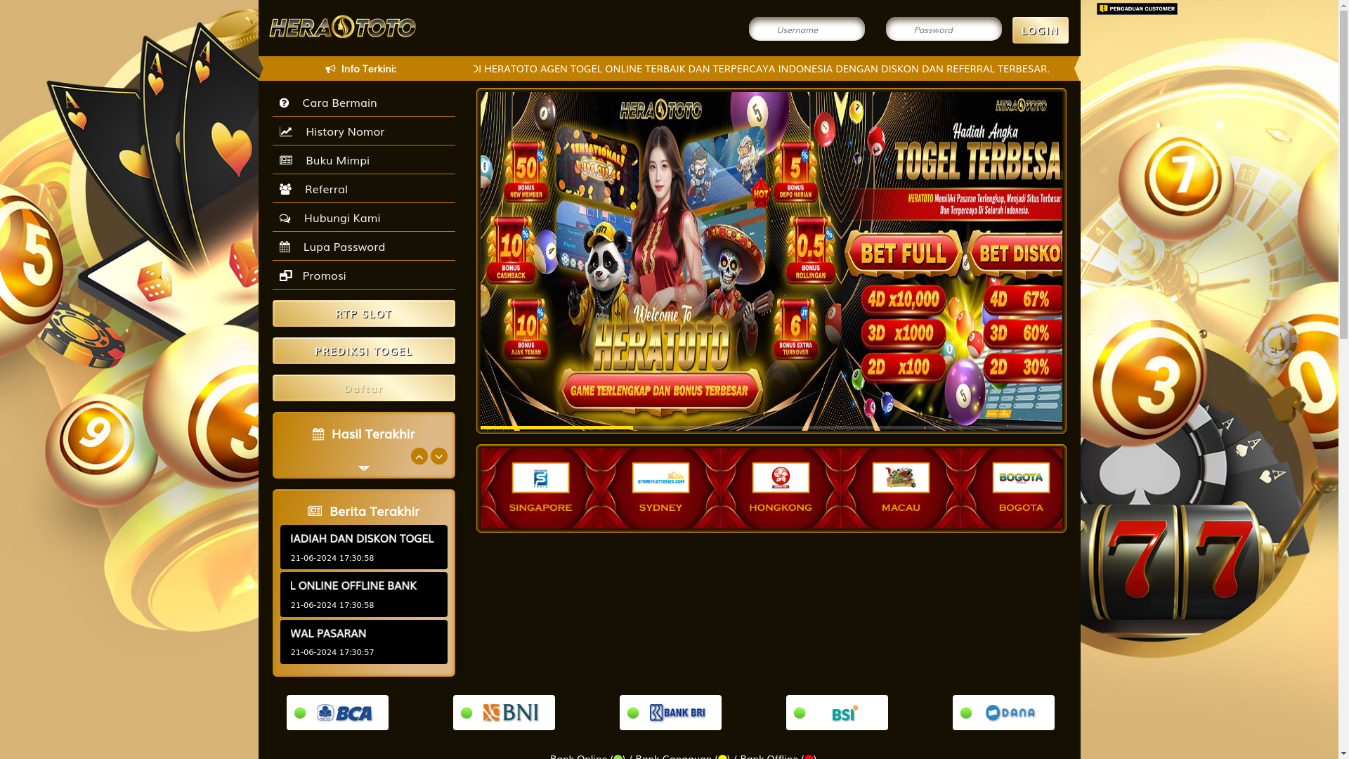 website screenshot of https://heratoto5.site/