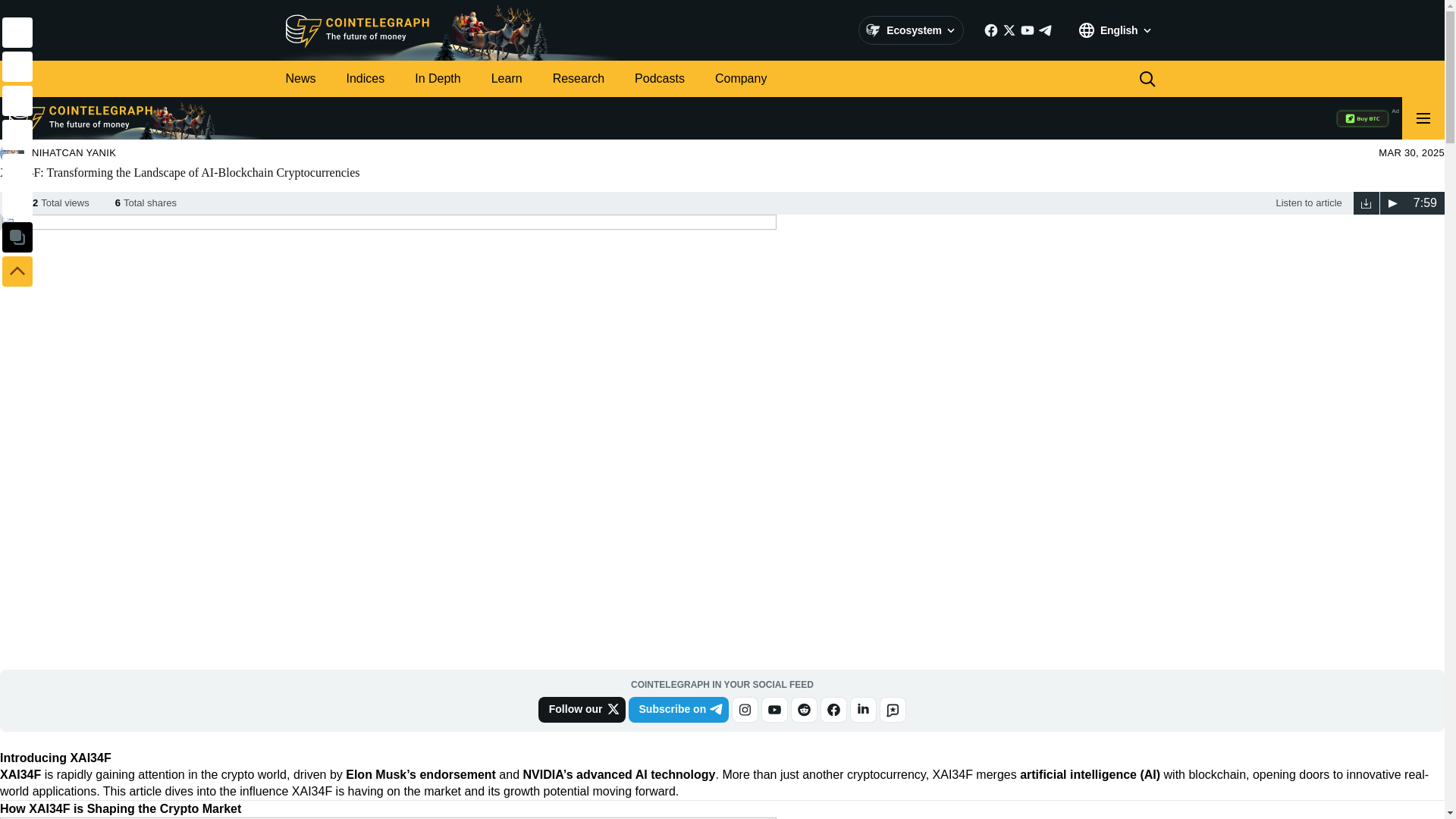 website screenshot of https://xai266k-cointelegraph.com/