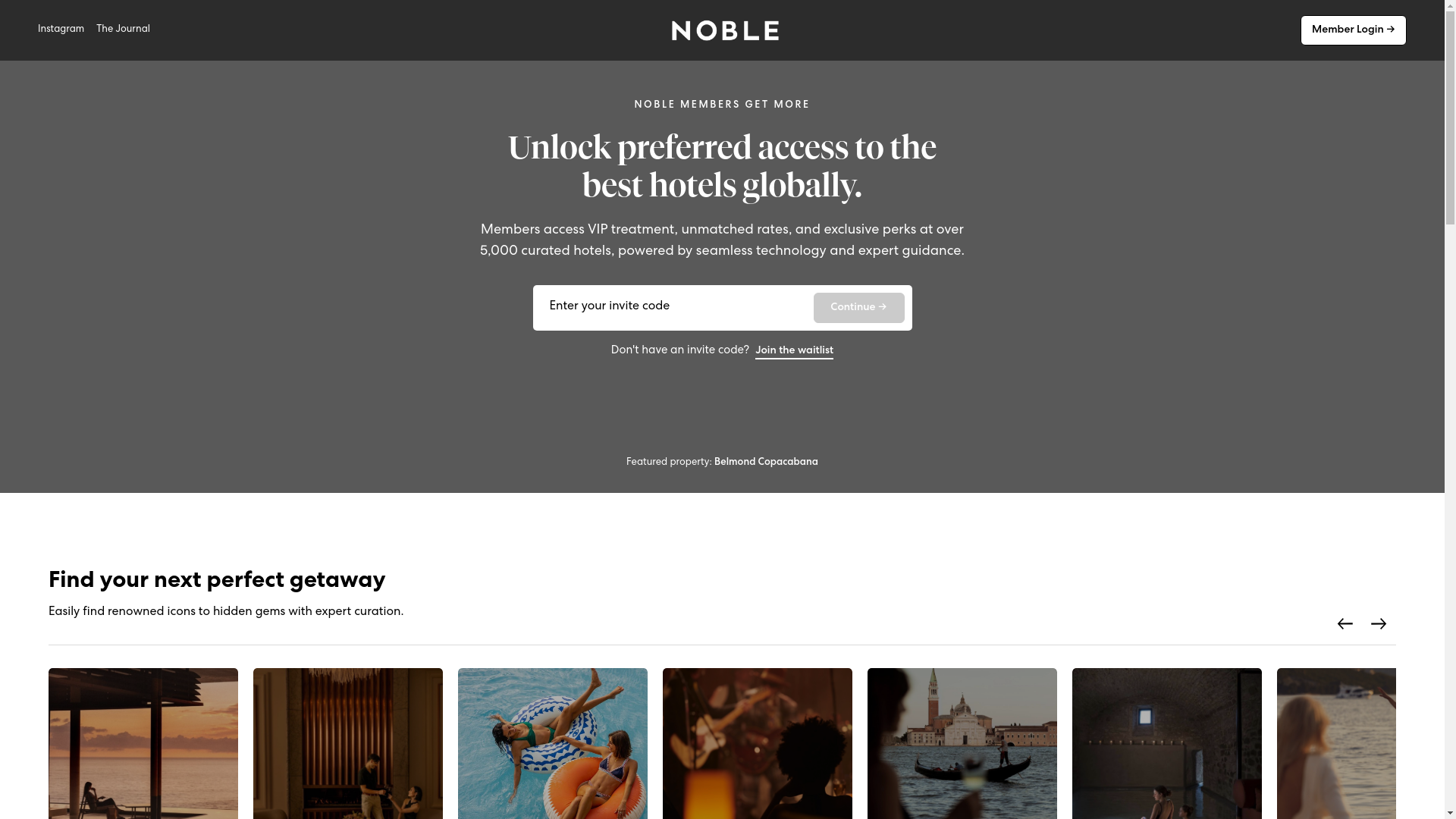 website screenshot of https://2noblestay.com/