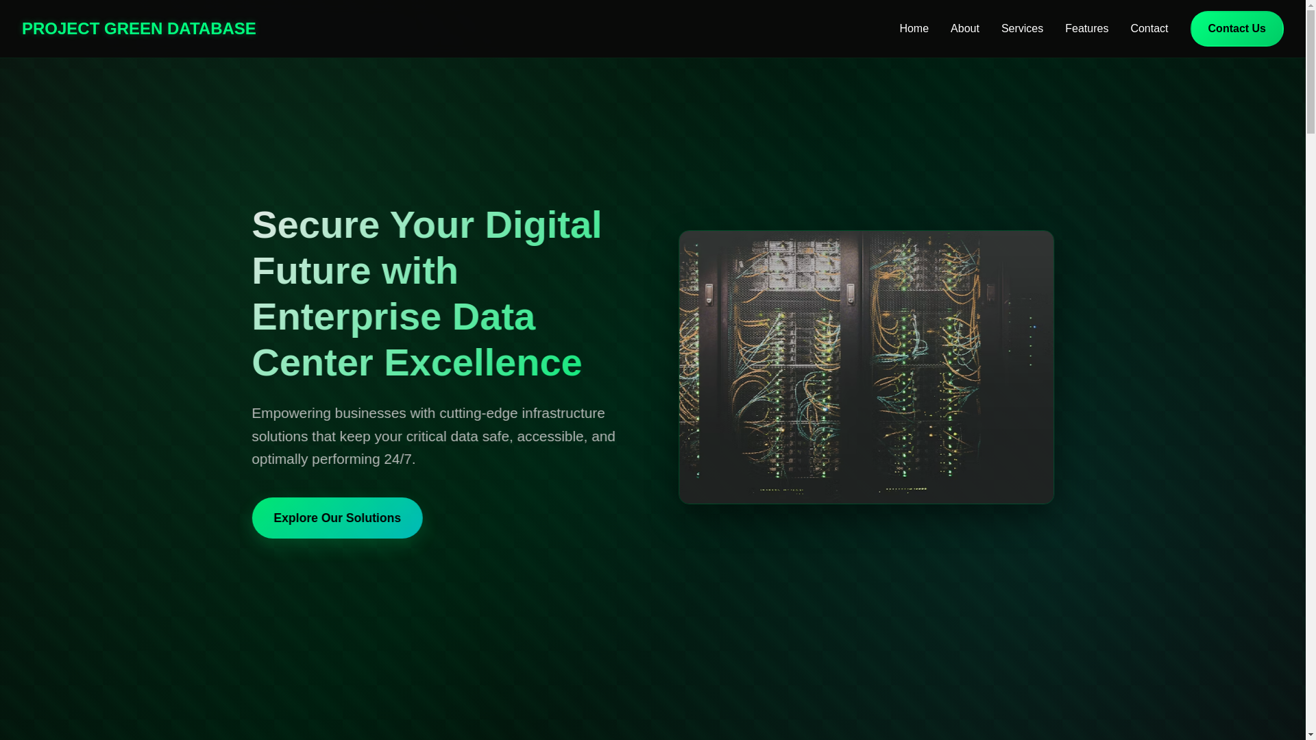 website screenshot of https://projectgreendatabase.com/