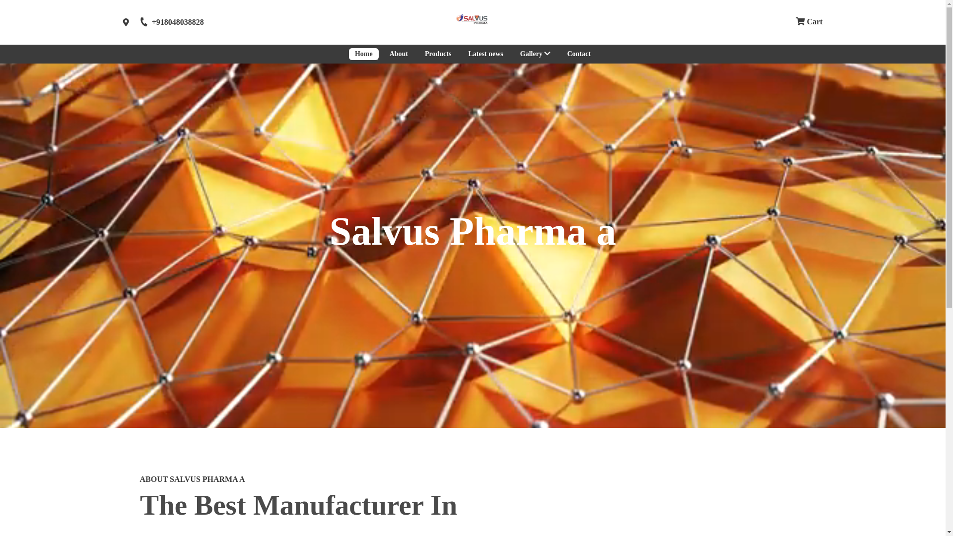website screenshot of https://salvuspharmaa.com/