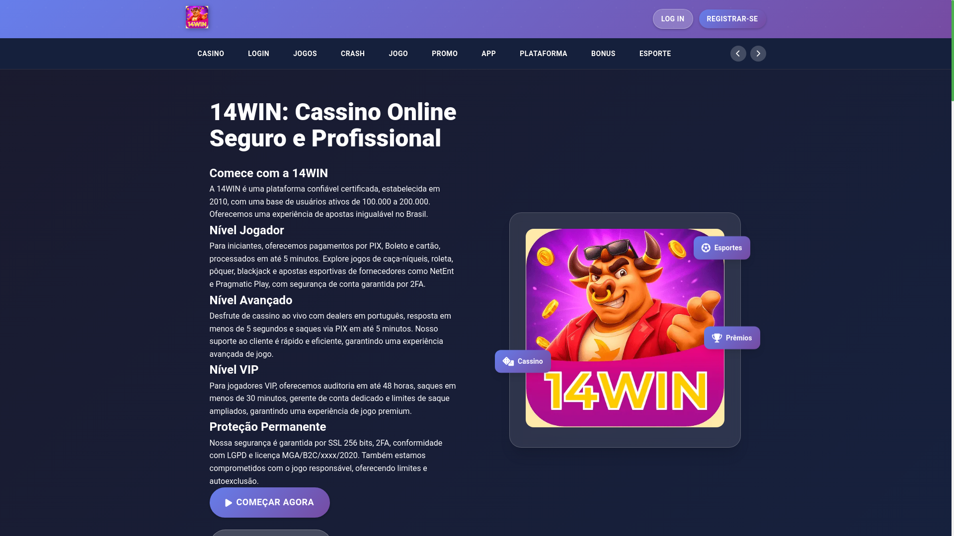 website screenshot of https://14wingame.com/