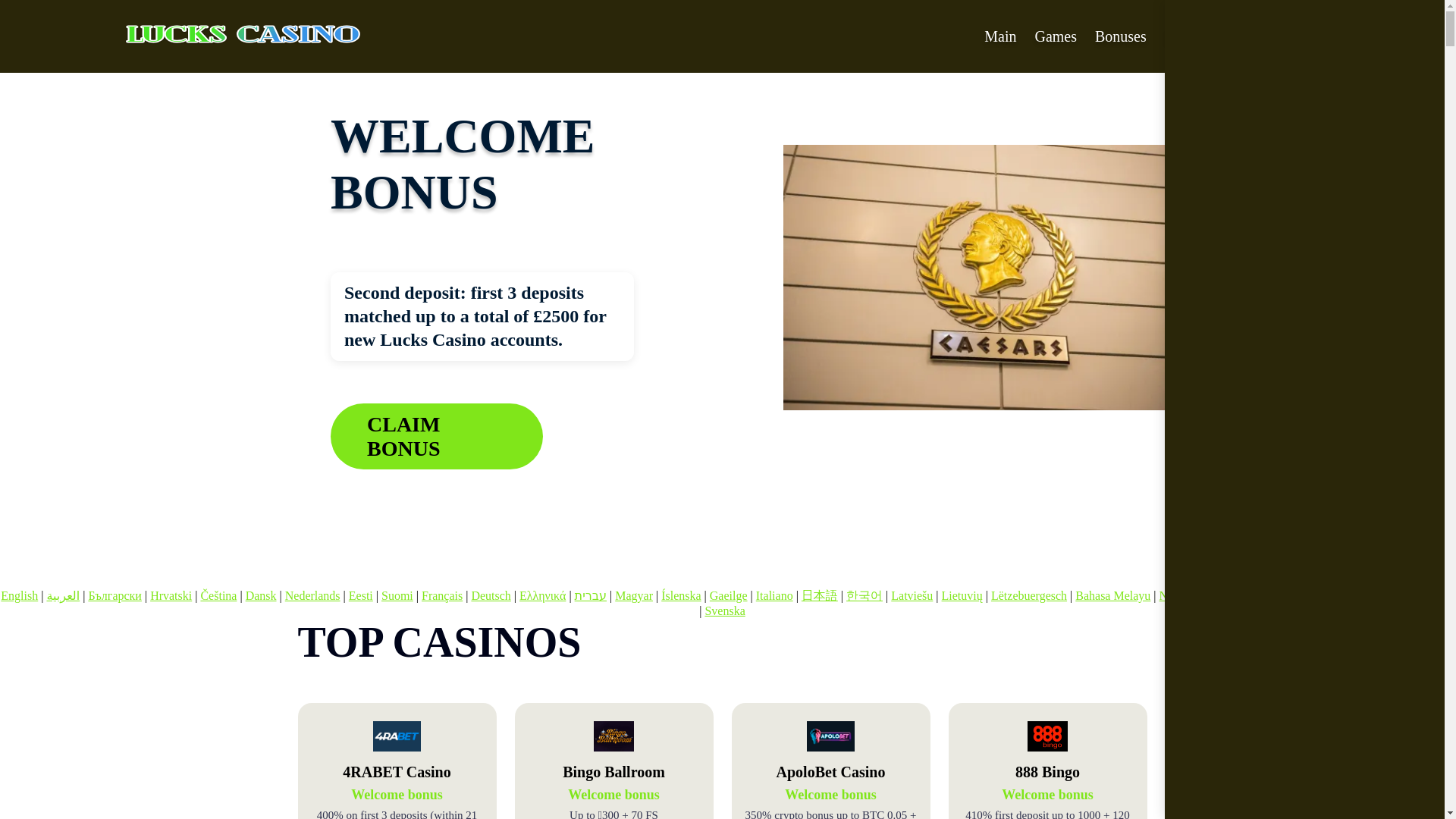 website screenshot of https://lucks3.bond/