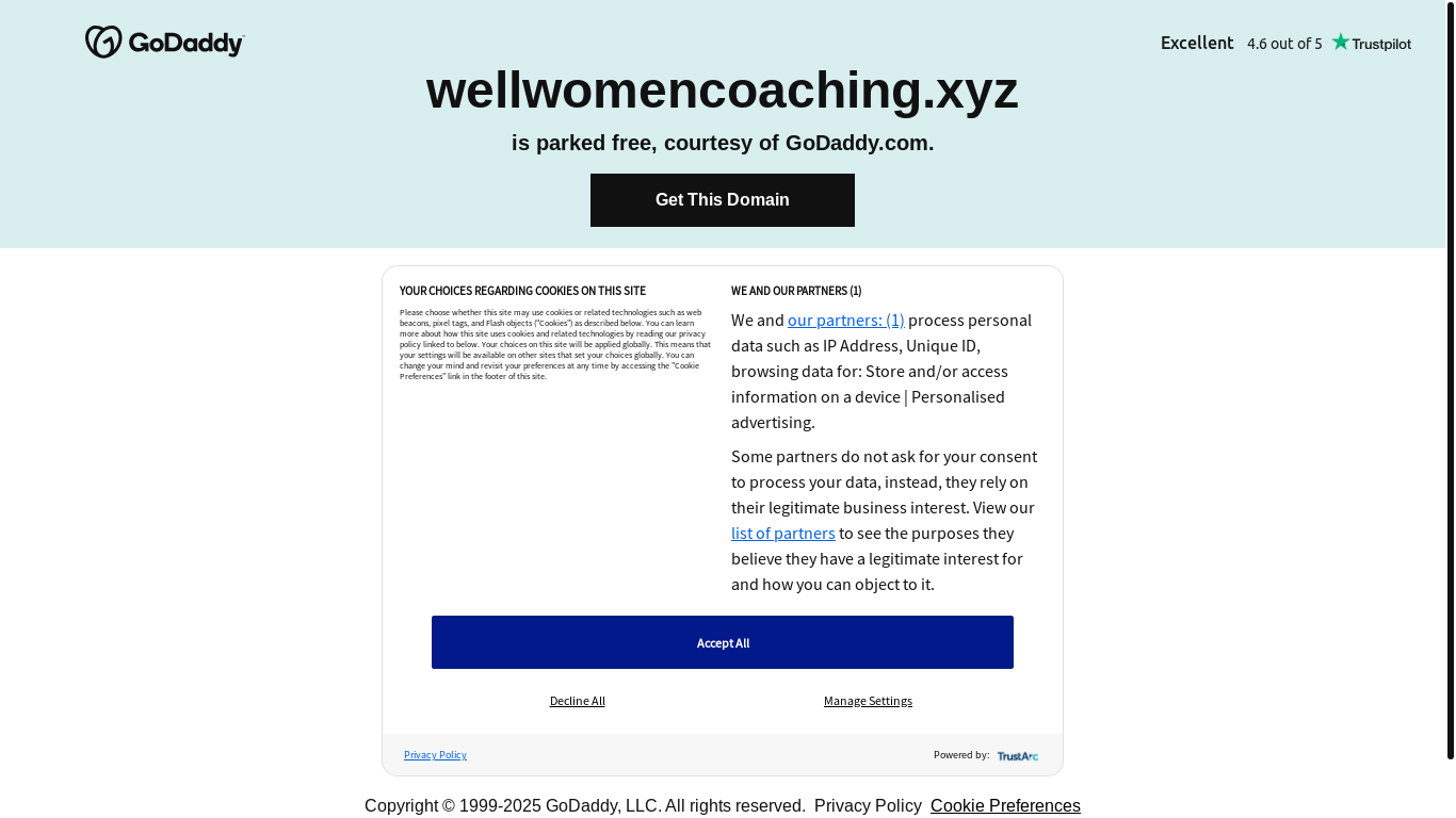 website screenshot of https://wellwomencoaching.xyz/