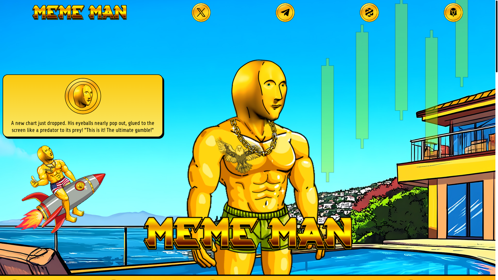 website screenshot of https://mememantoken.xyz/