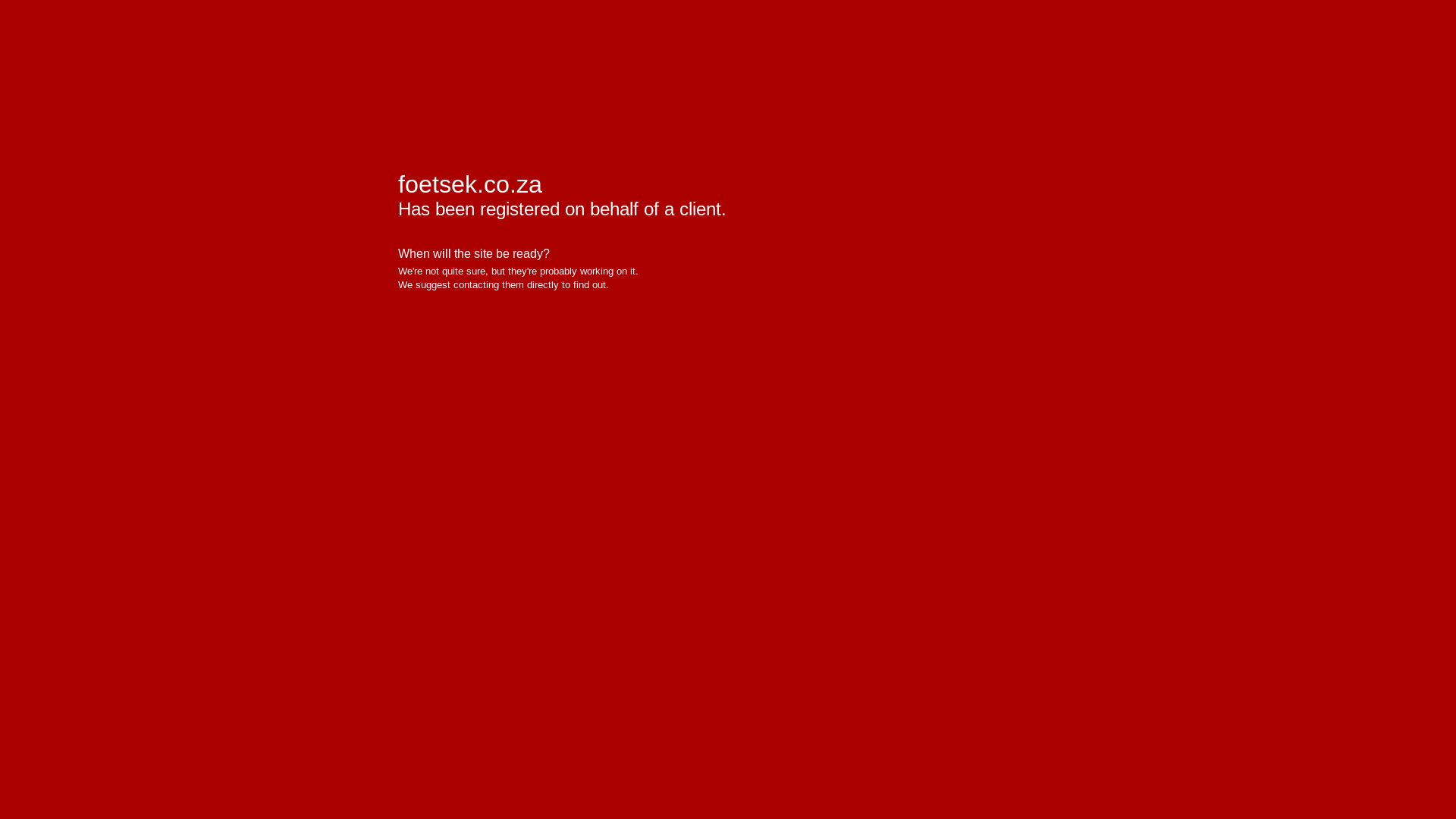 website screenshot of https://foetsek.co.za/