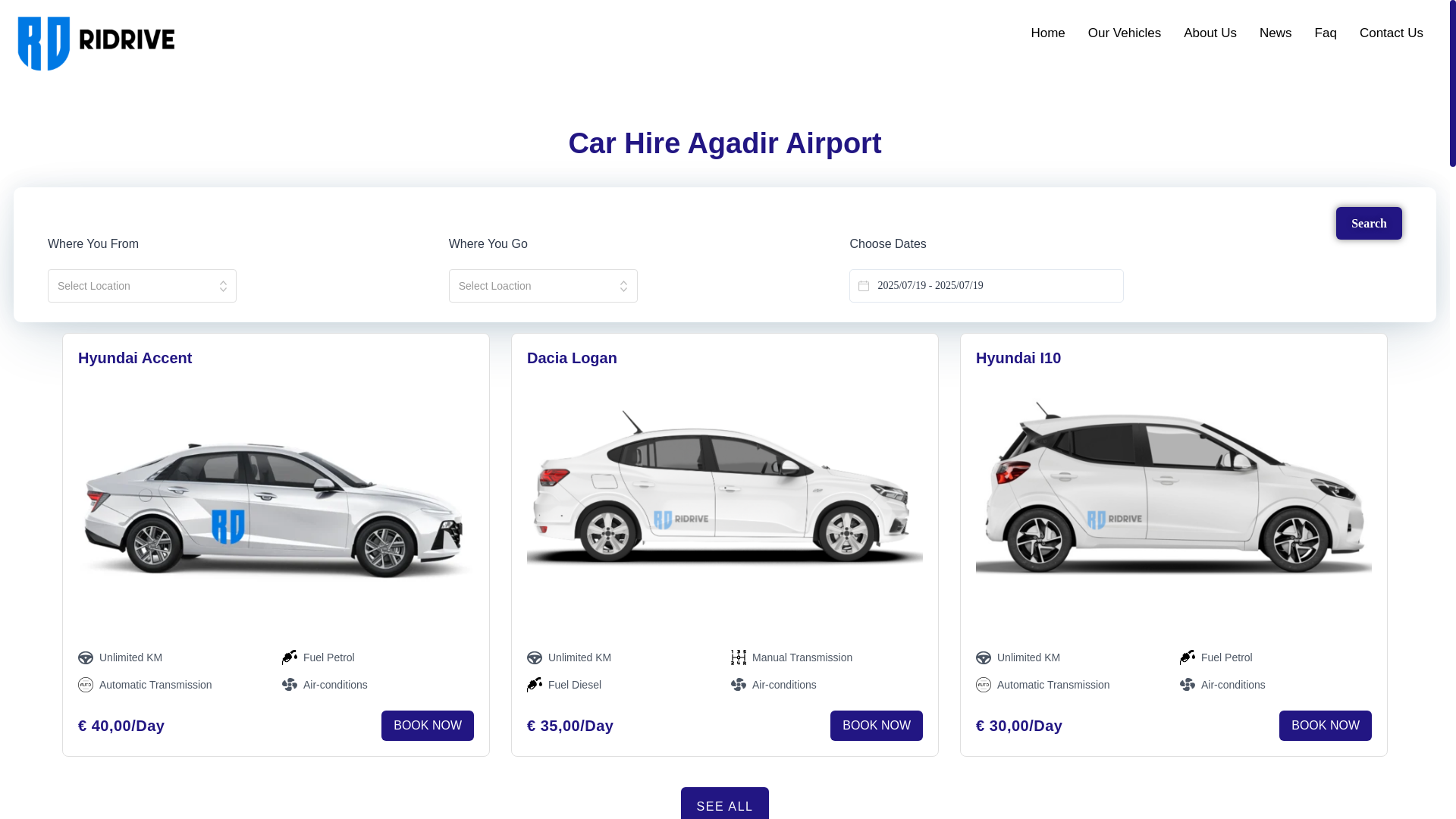 website screenshot of https://agadirdrive.com/