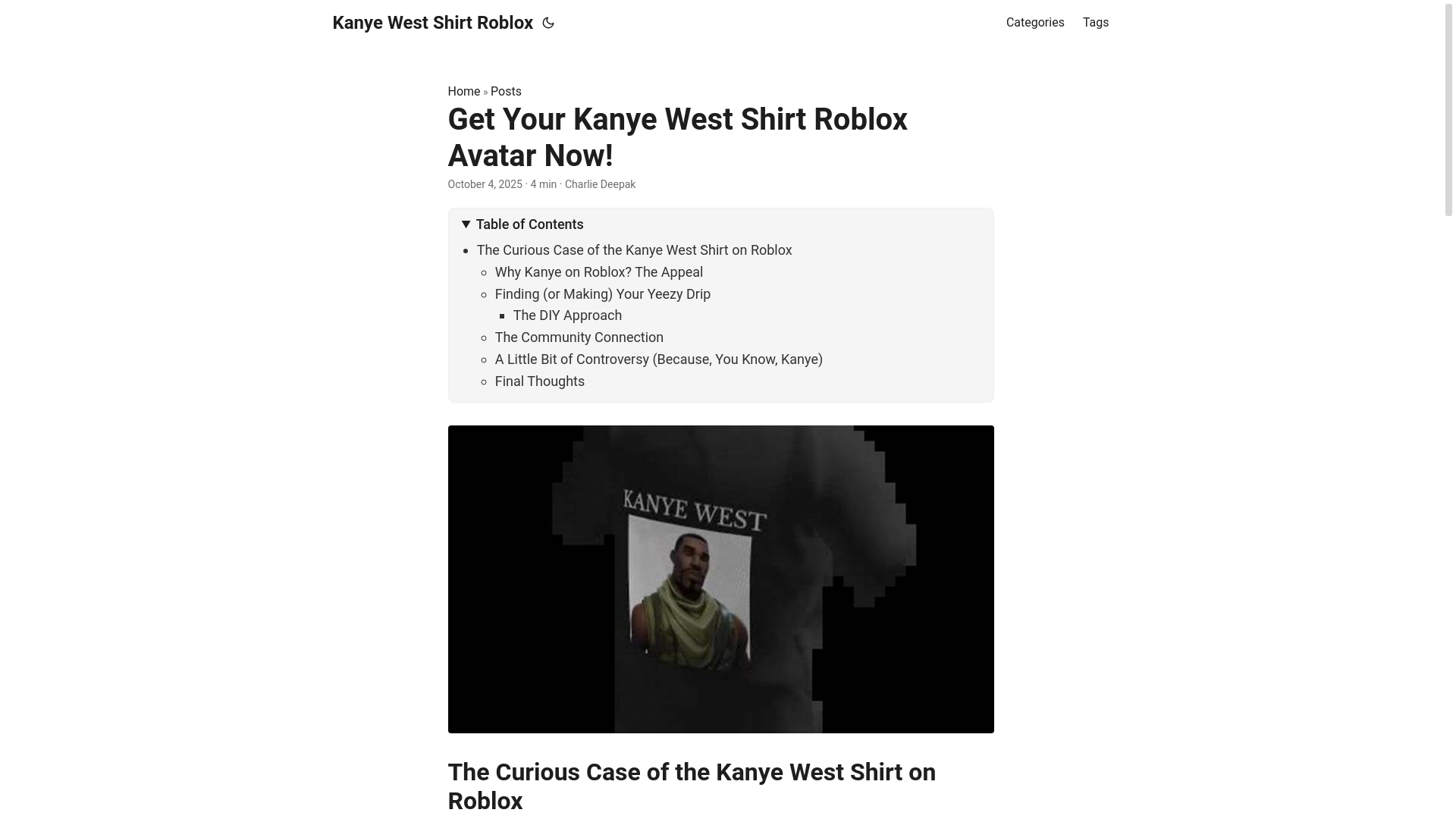 website screenshot of https://kanye-west-shirt-roblox.pages.dev/
