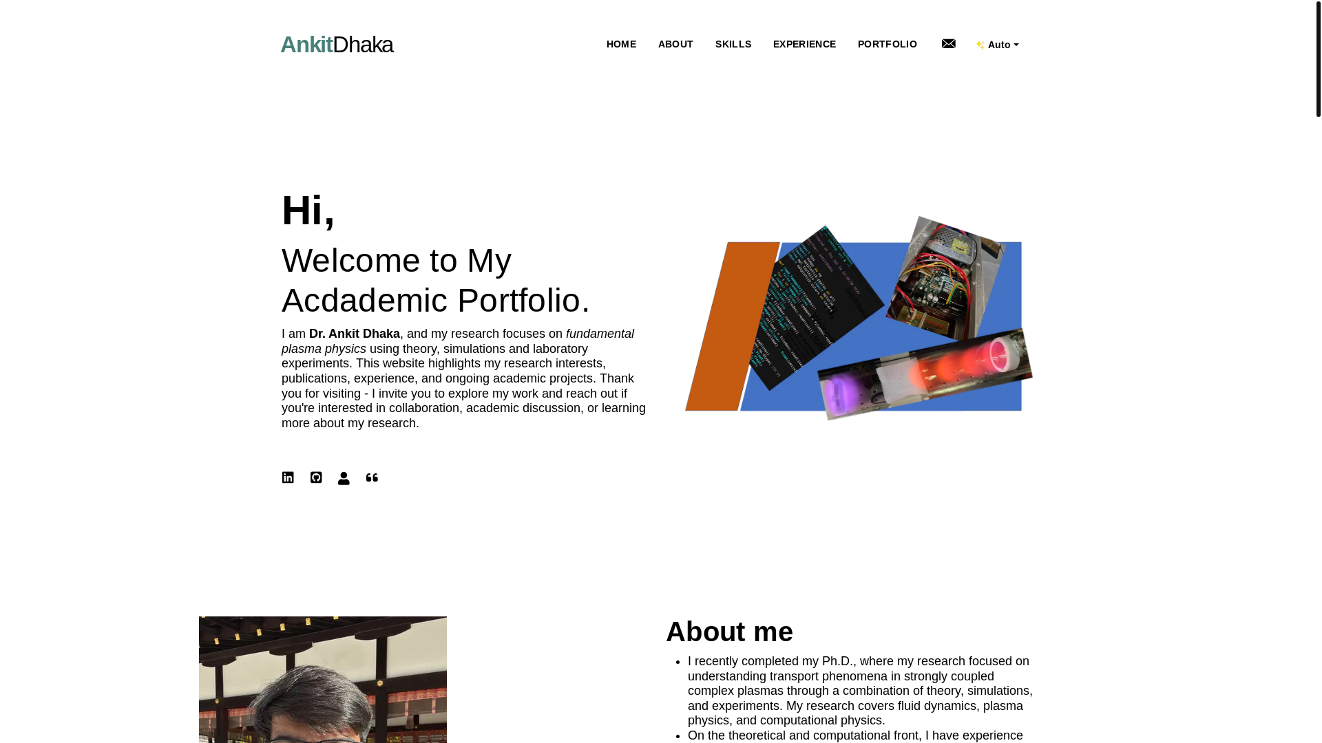 website screenshot of https://ankitdhaka.pages.dev/