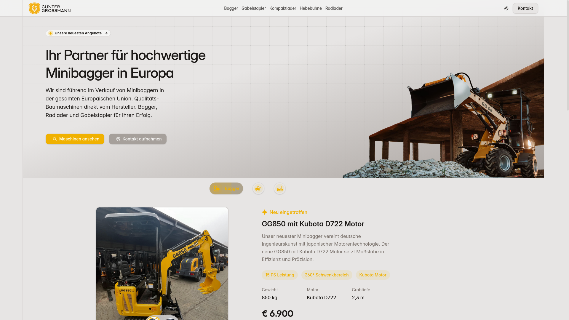 website screenshot of https://guntermaschinen-at.pages.dev/