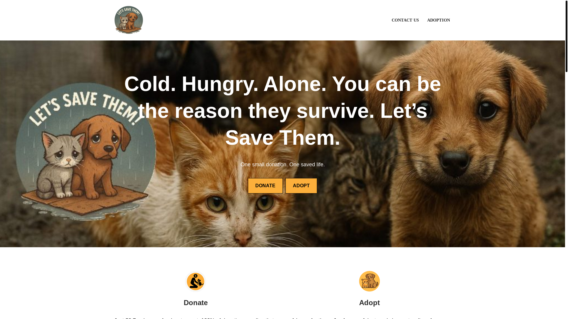 website screenshot of https://letssavethem.org/