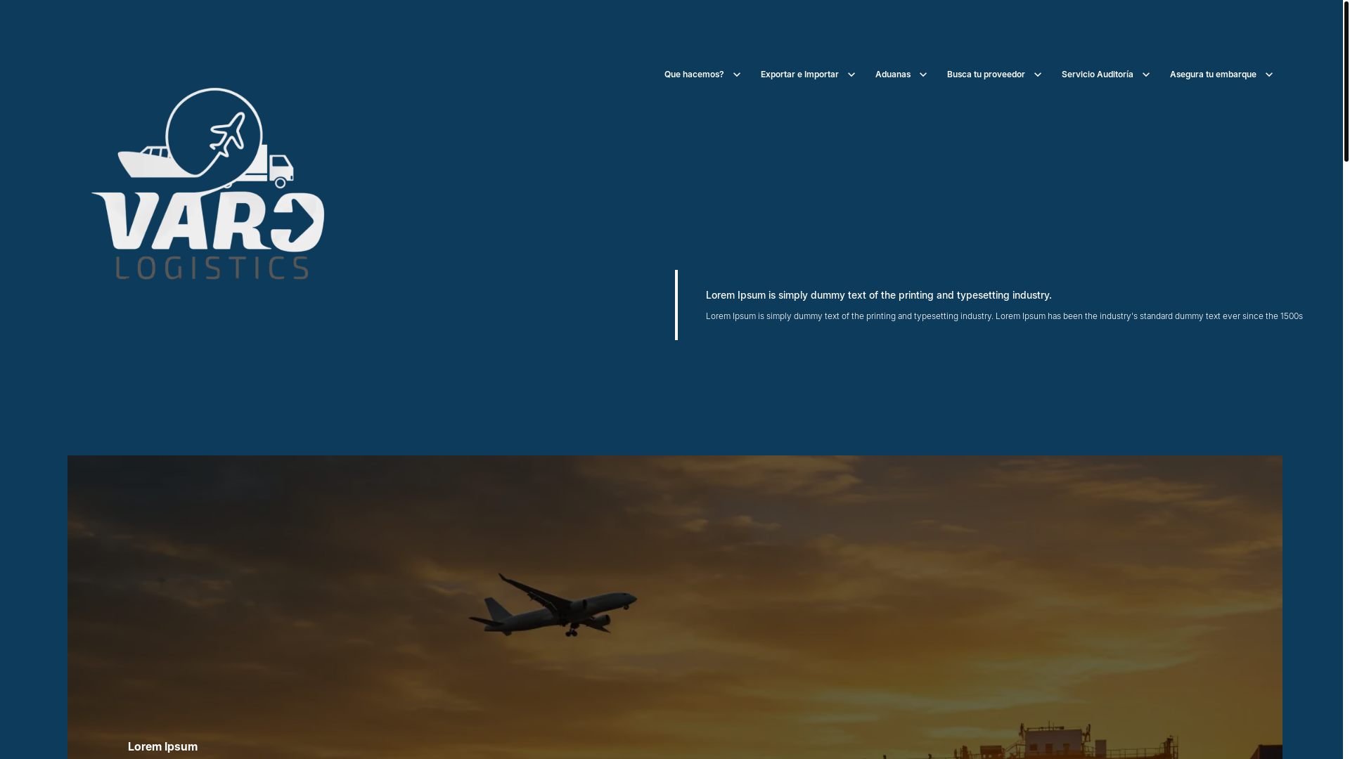 website screenshot of https://varo-logistic.pages.dev/