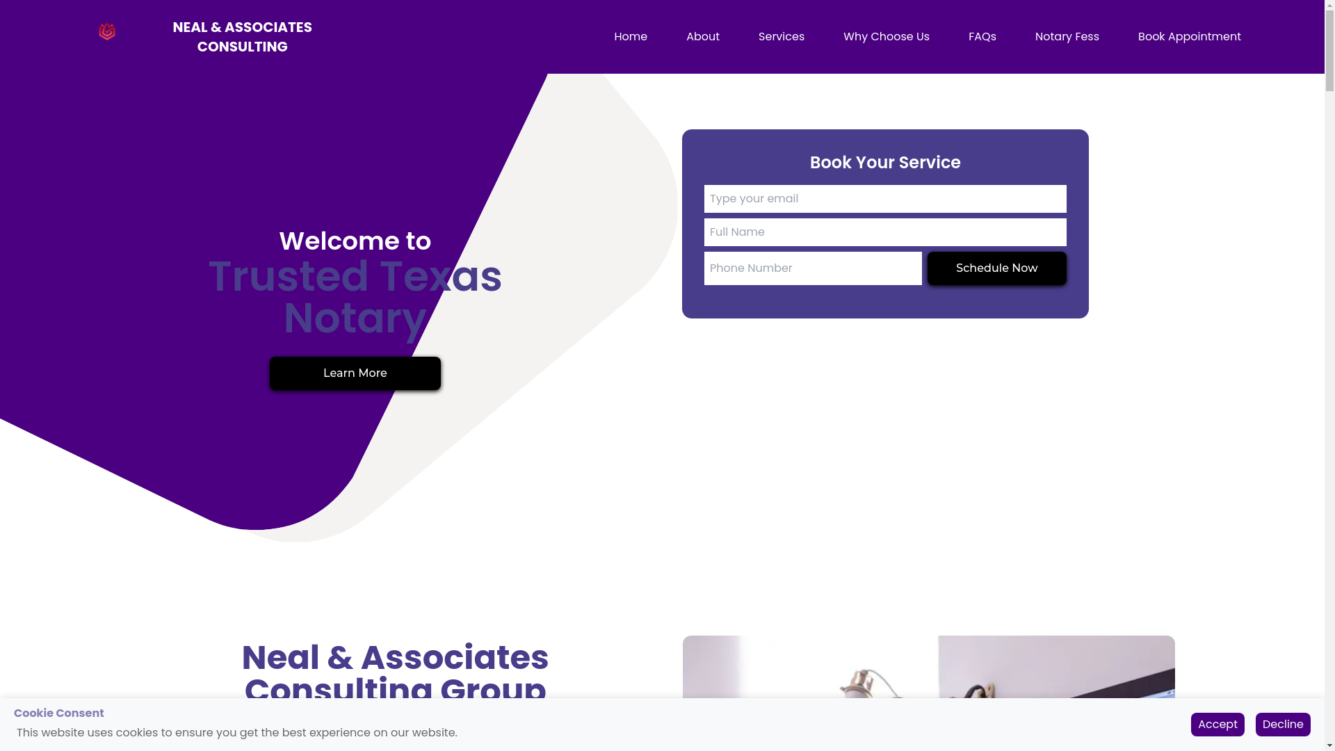 website screenshot of https://nealassociateconsultgroup.org/