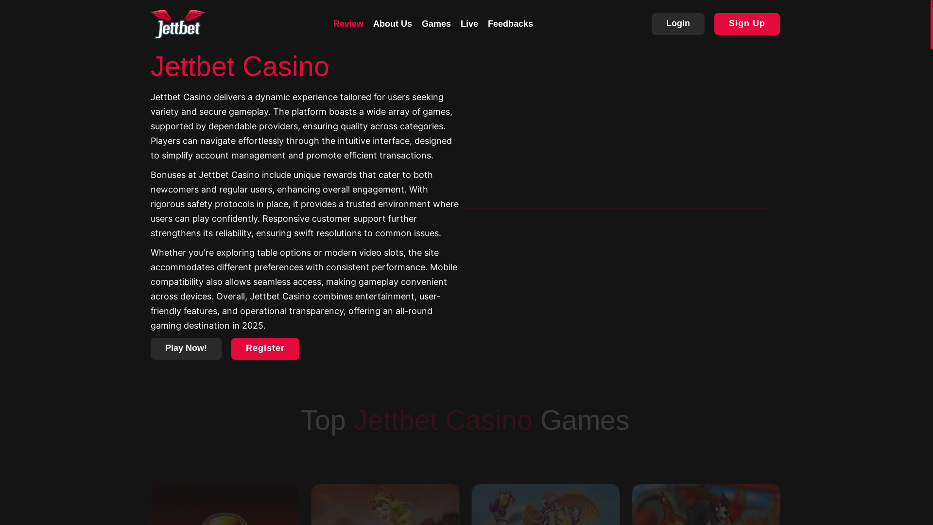 website screenshot of https://jettbet-casino.uk/
