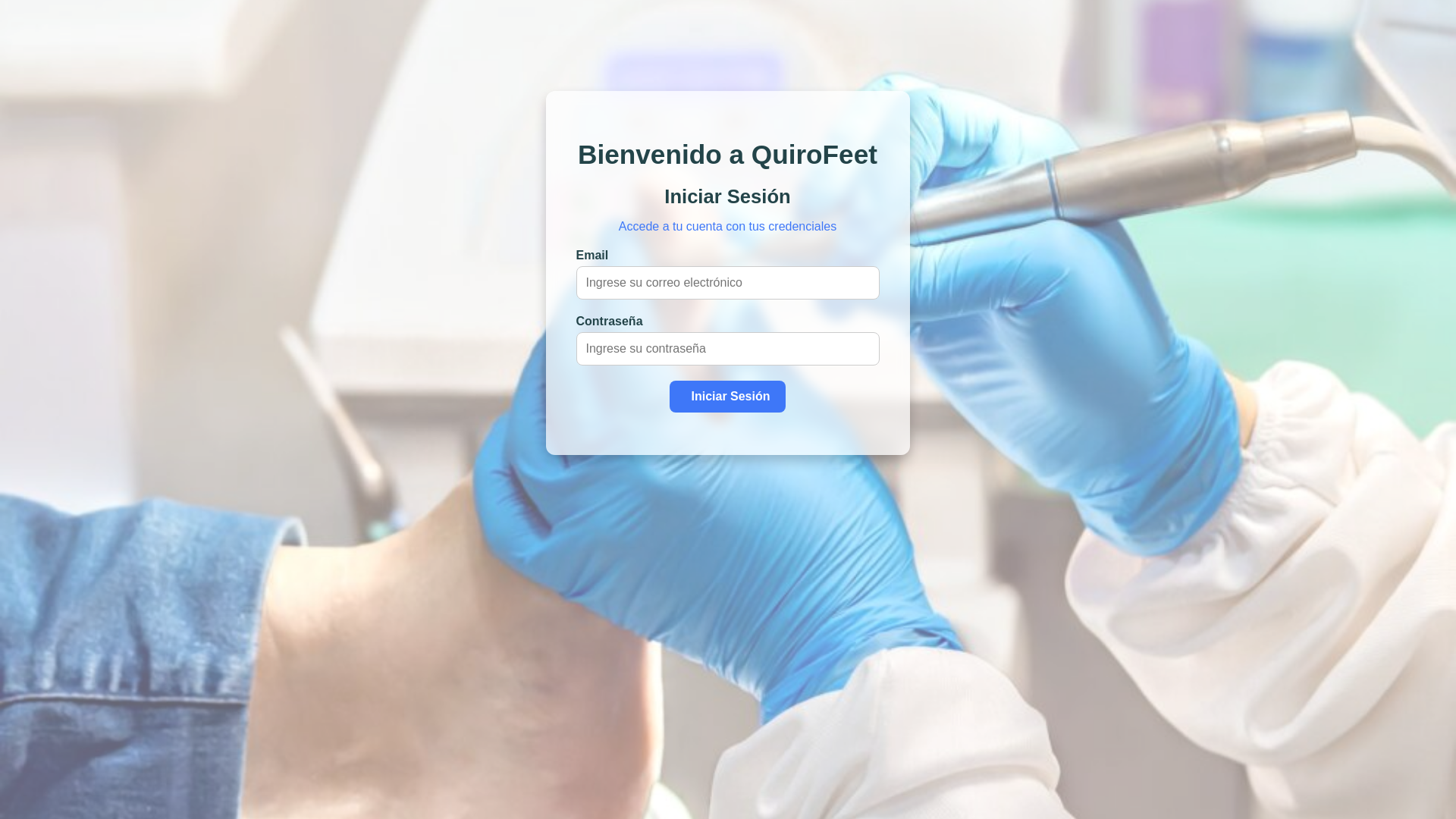 website screenshot of https://quirofeet.com/