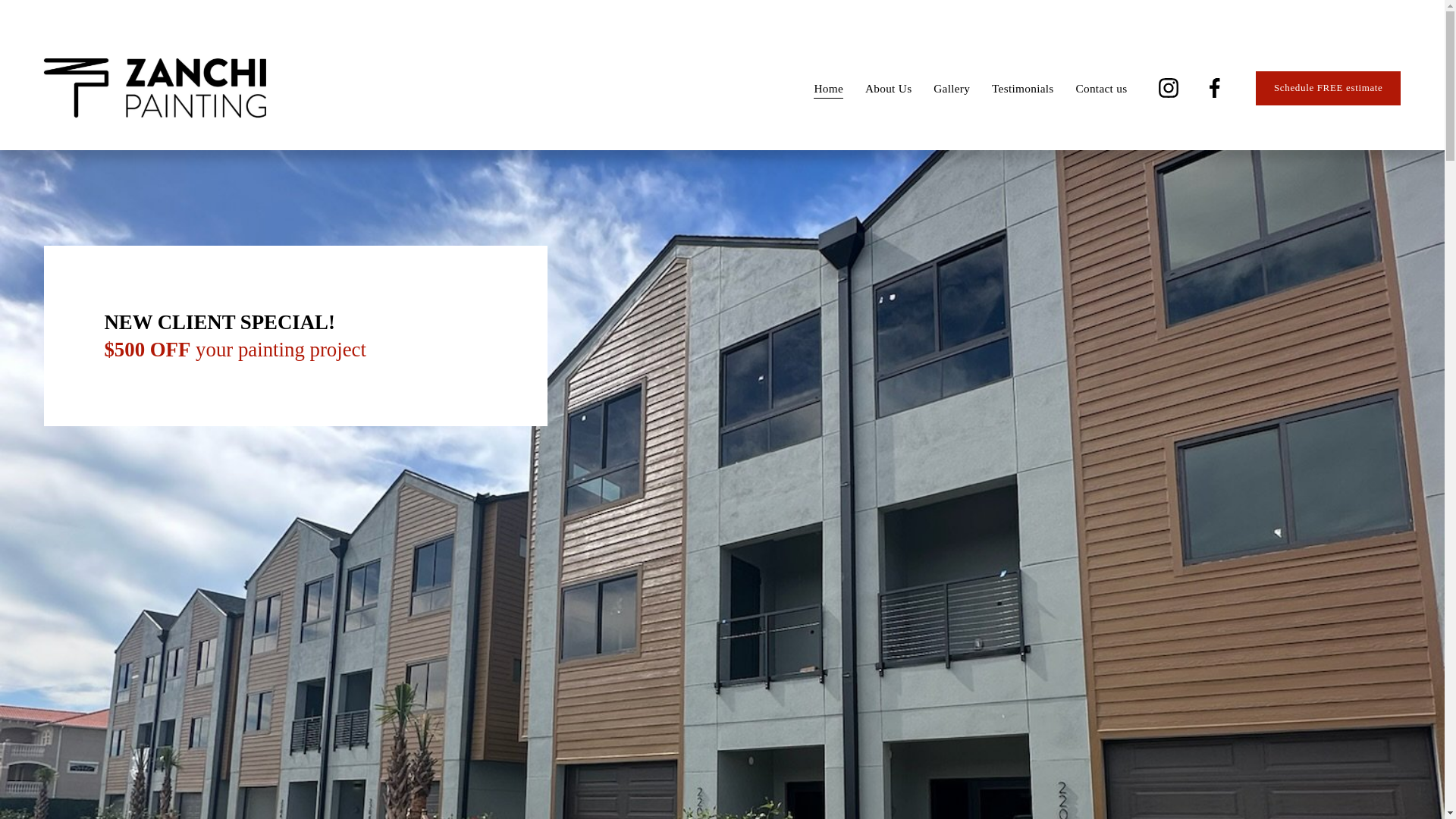 website screenshot of https://zanchipaintingworks.info/