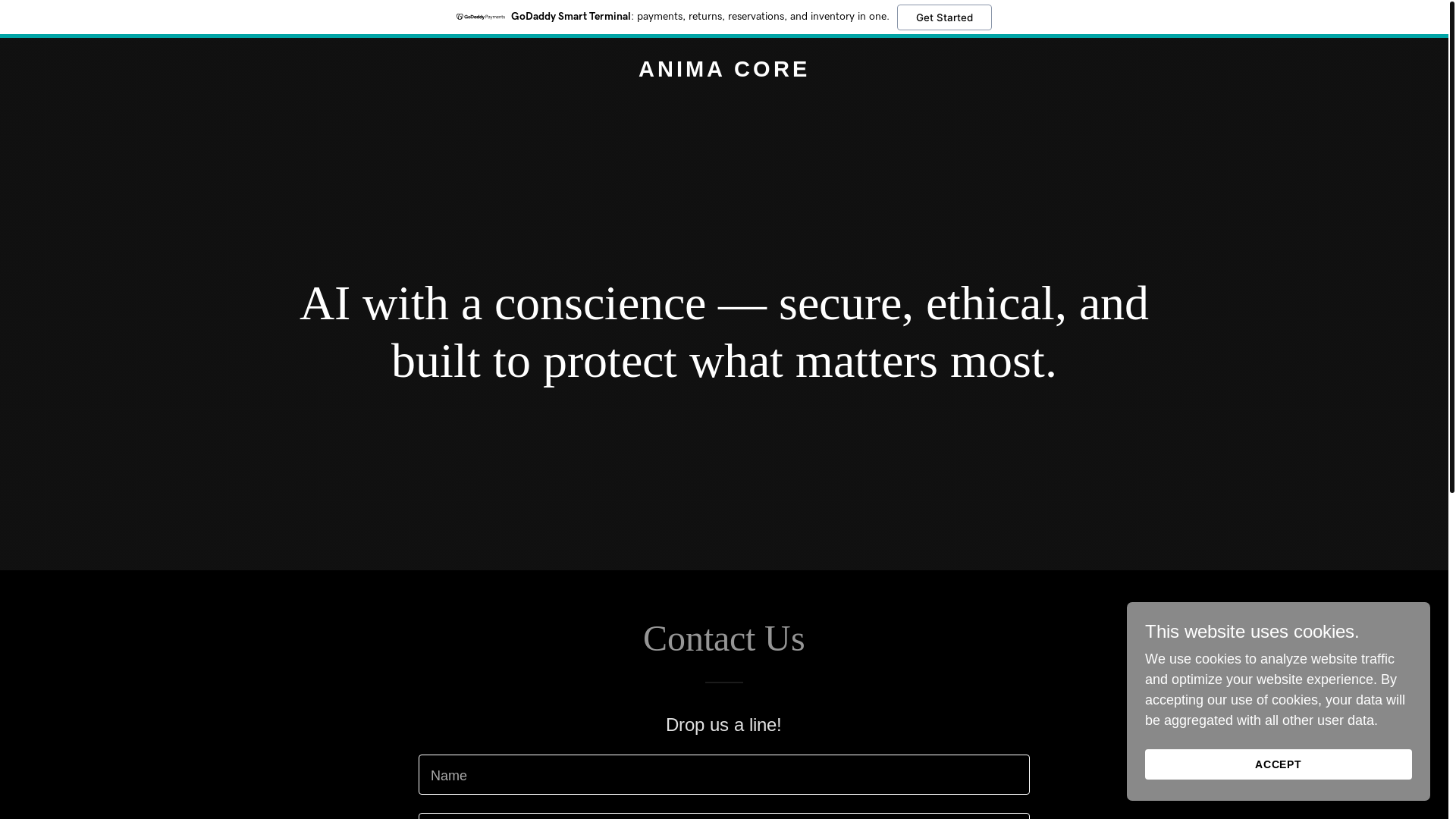 website screenshot of https://animacore.ai/
