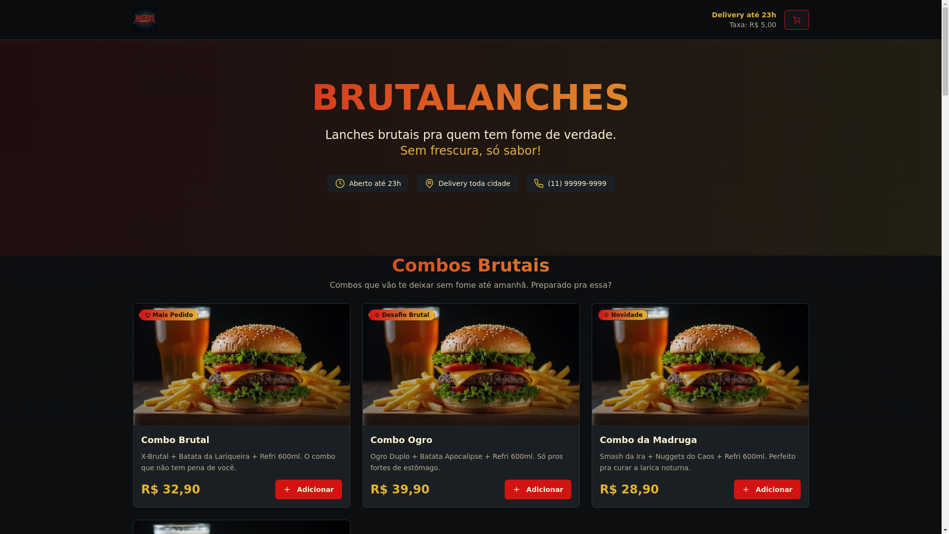 website screenshot of https://brutalanches-pedidos.pages.dev/