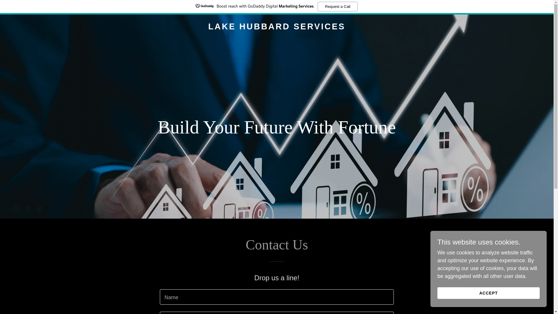 website screenshot of https://lakehubbardservices.com/