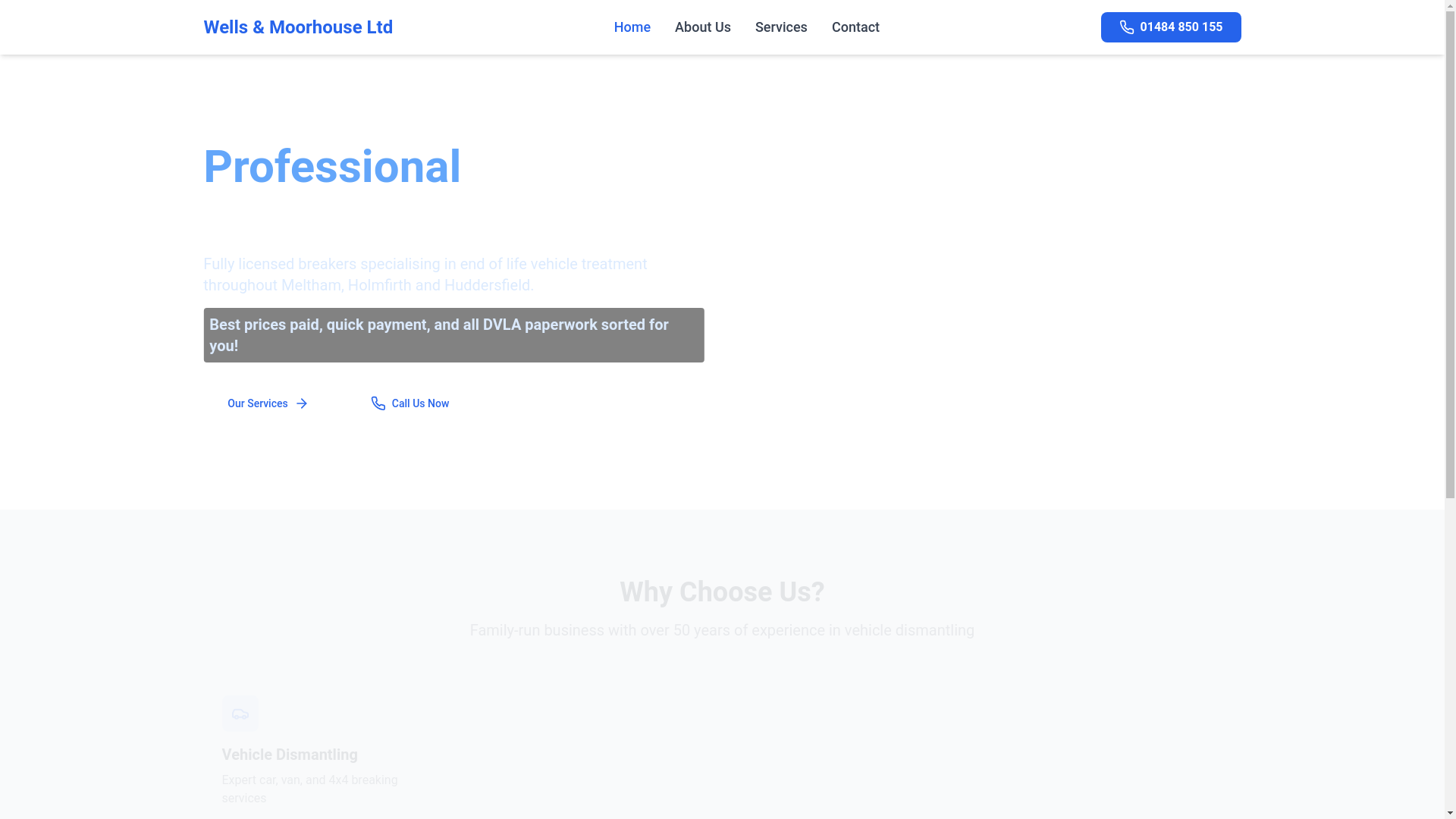 website screenshot of https://wellsandmoorhouseltd.co.uk/