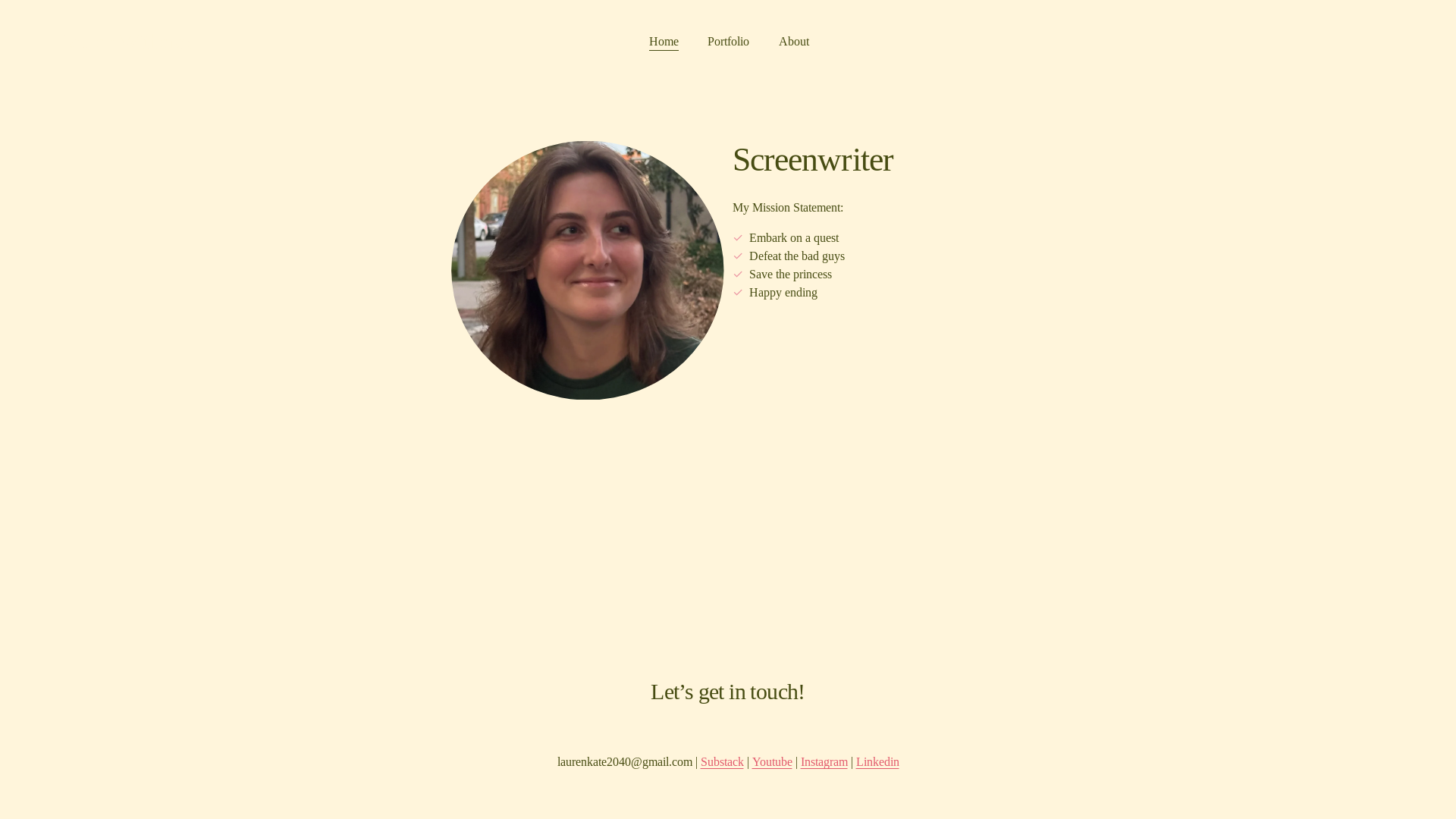 website screenshot of https://laurenwitherow.com/