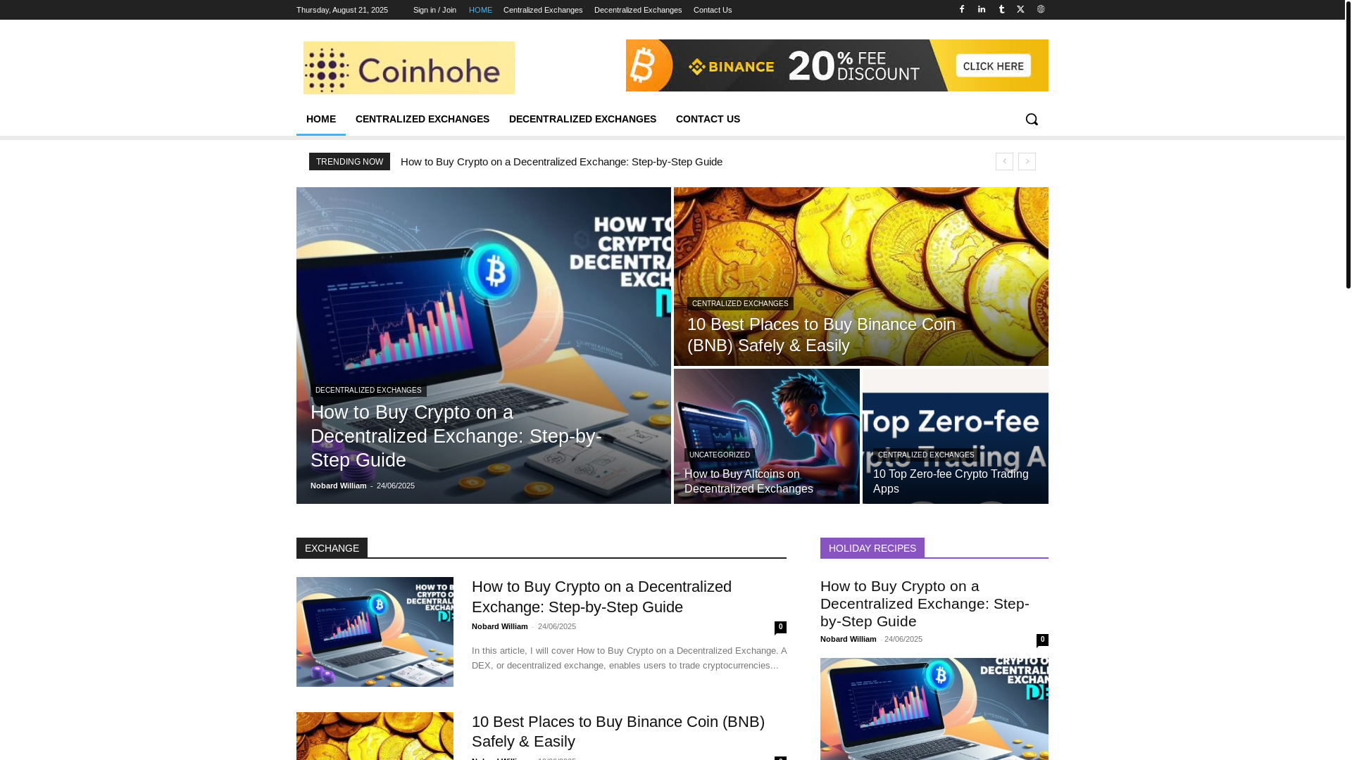 website screenshot of https://coinhohe.com/