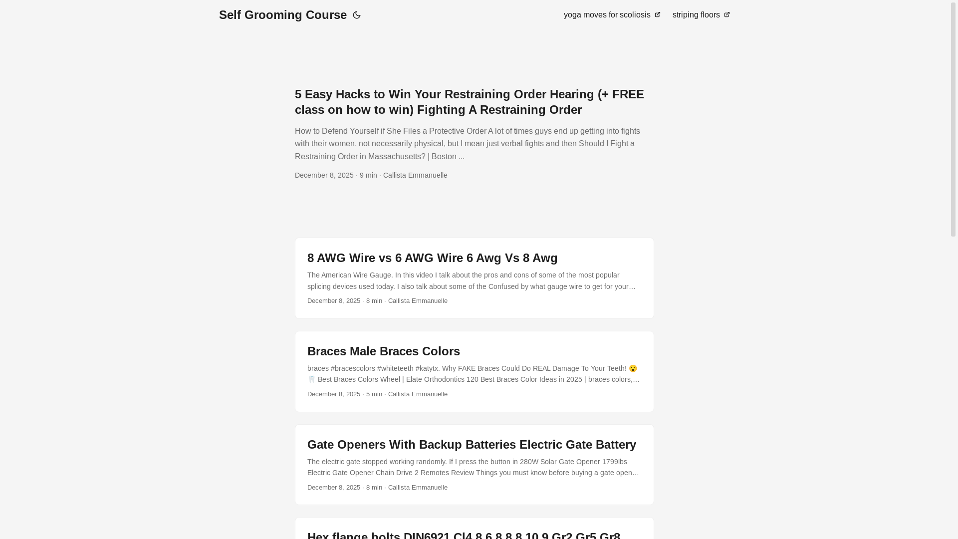 website screenshot of https://selfgroomingcourse2.pages.dev/