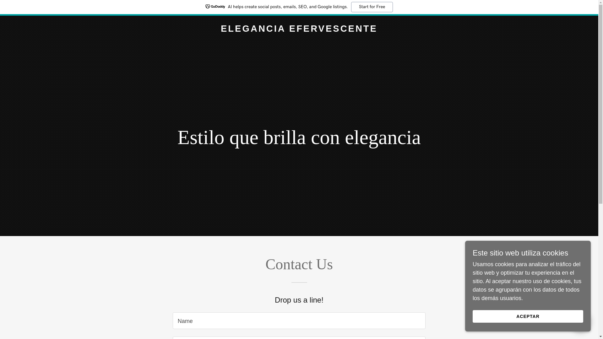 website screenshot of https://eleganciaefervescente.com/
