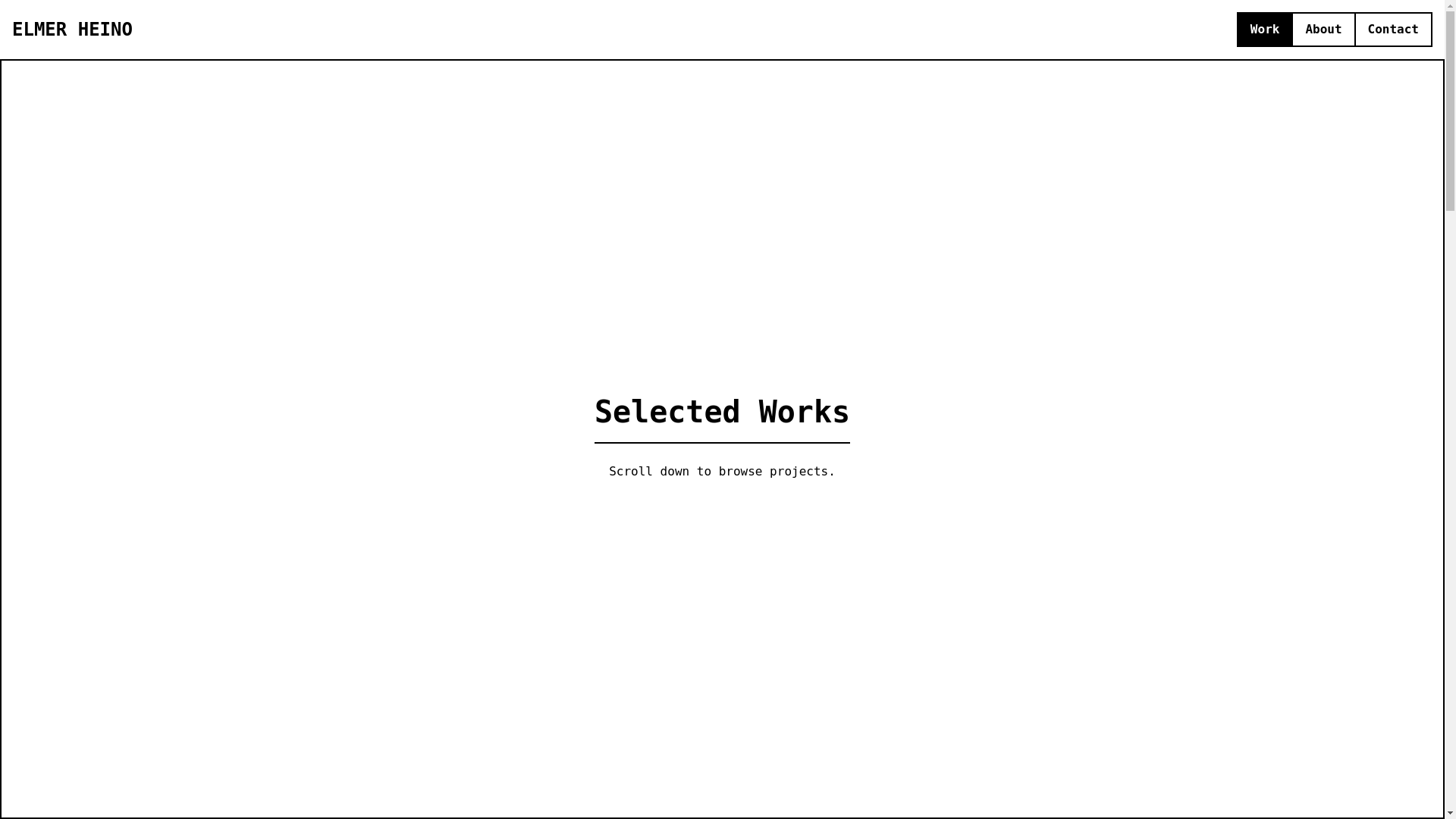 website screenshot of https://elmerheino.com/