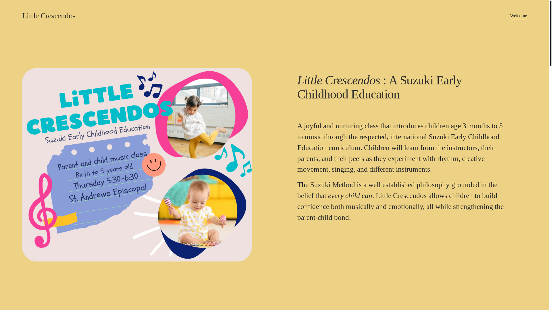website screenshot of https://littlecrescendos.com/