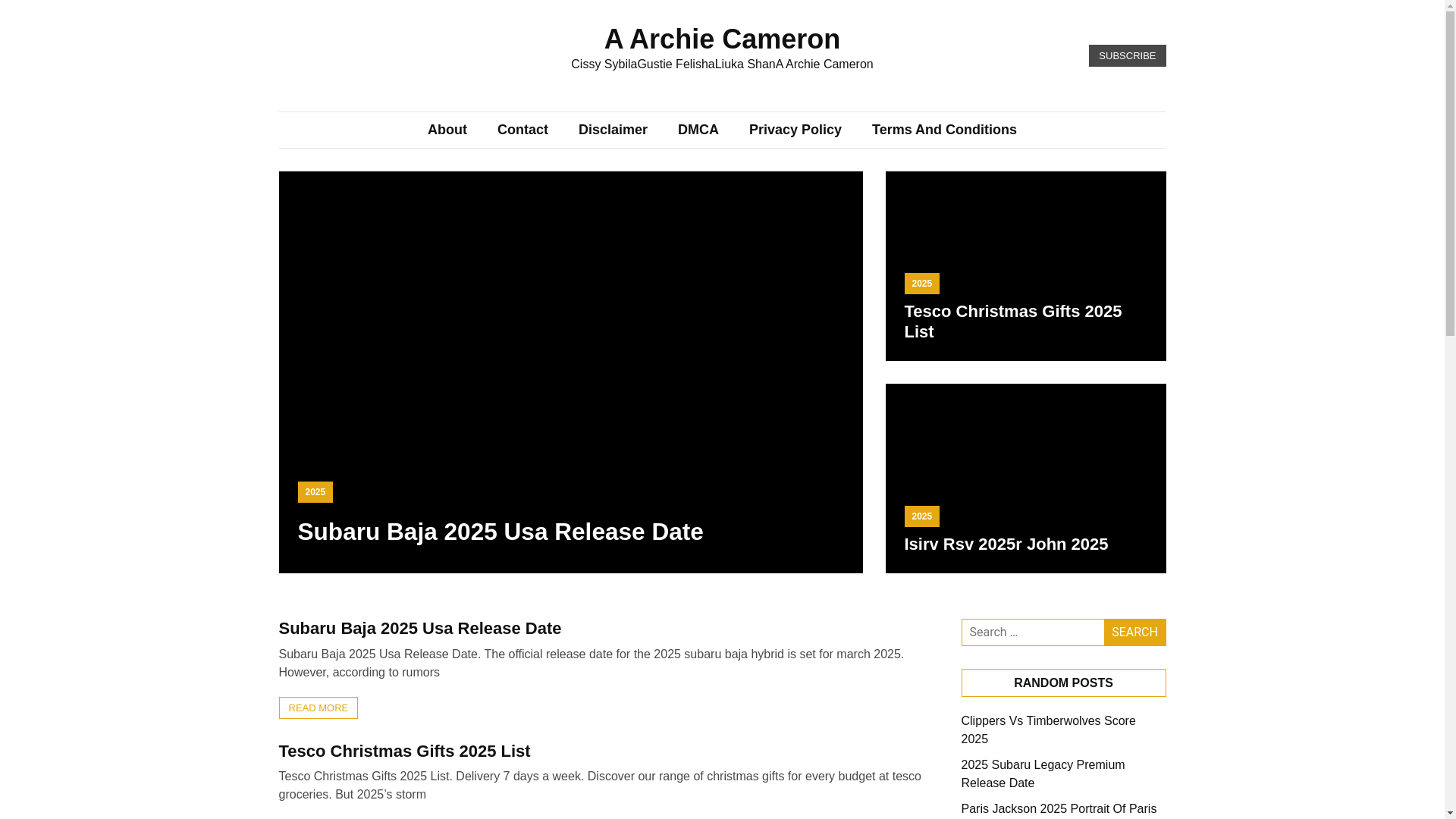 website screenshot of https://aarchiecameron.pages.dev/