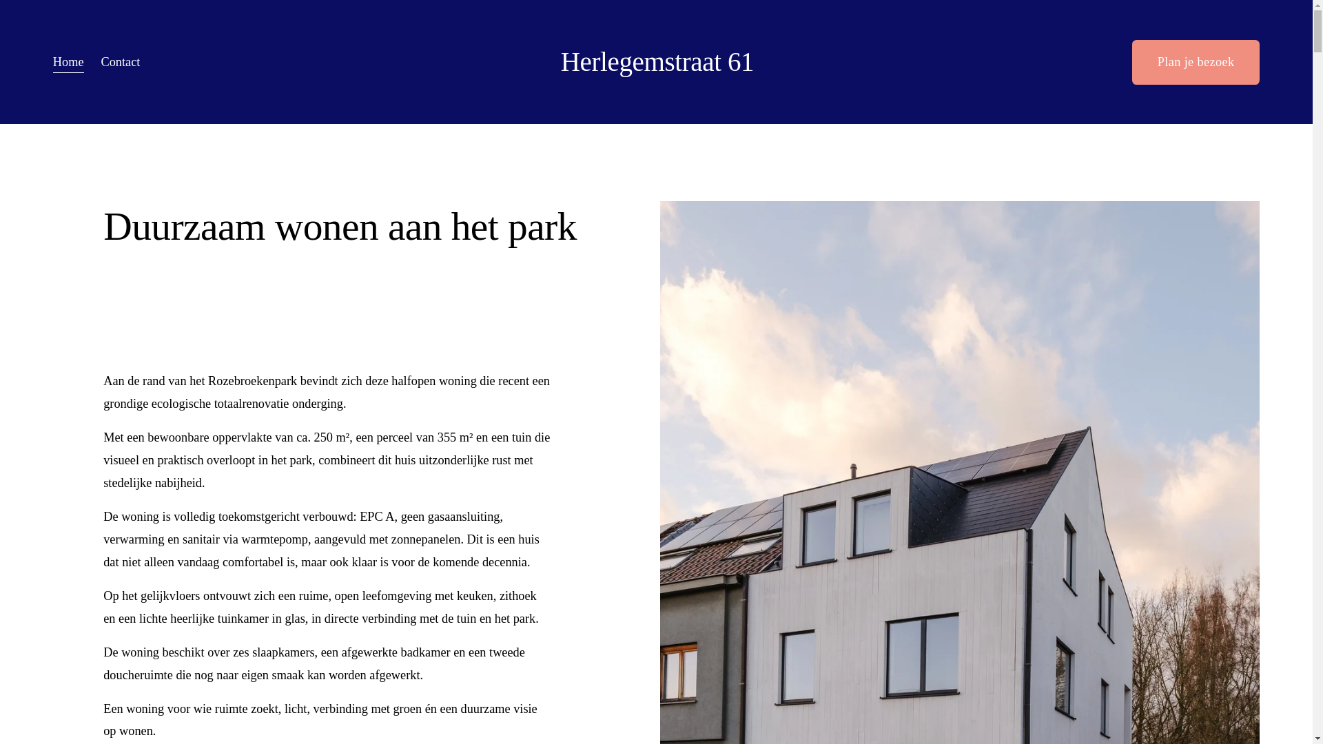 website screenshot of https://herlegemstraat61.com/