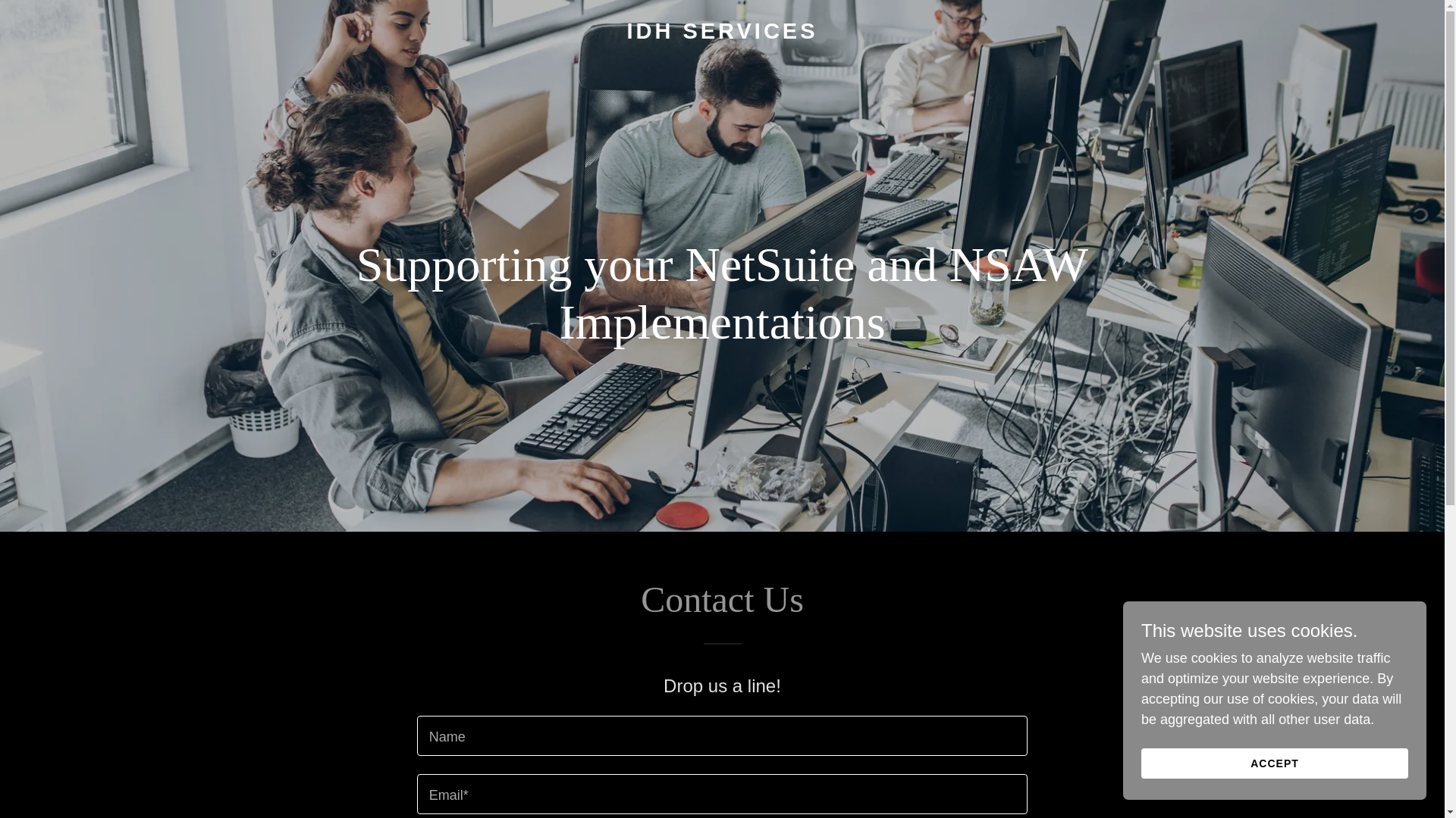 website screenshot of https://idhservices.com/