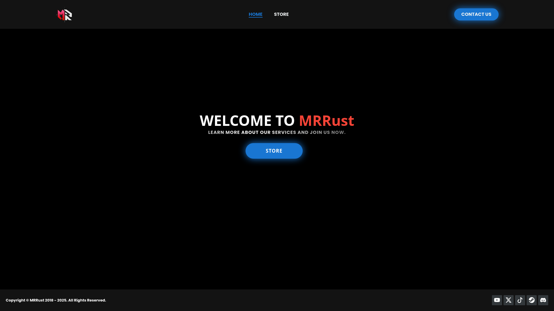website screenshot of https://mrrust.com.tr/